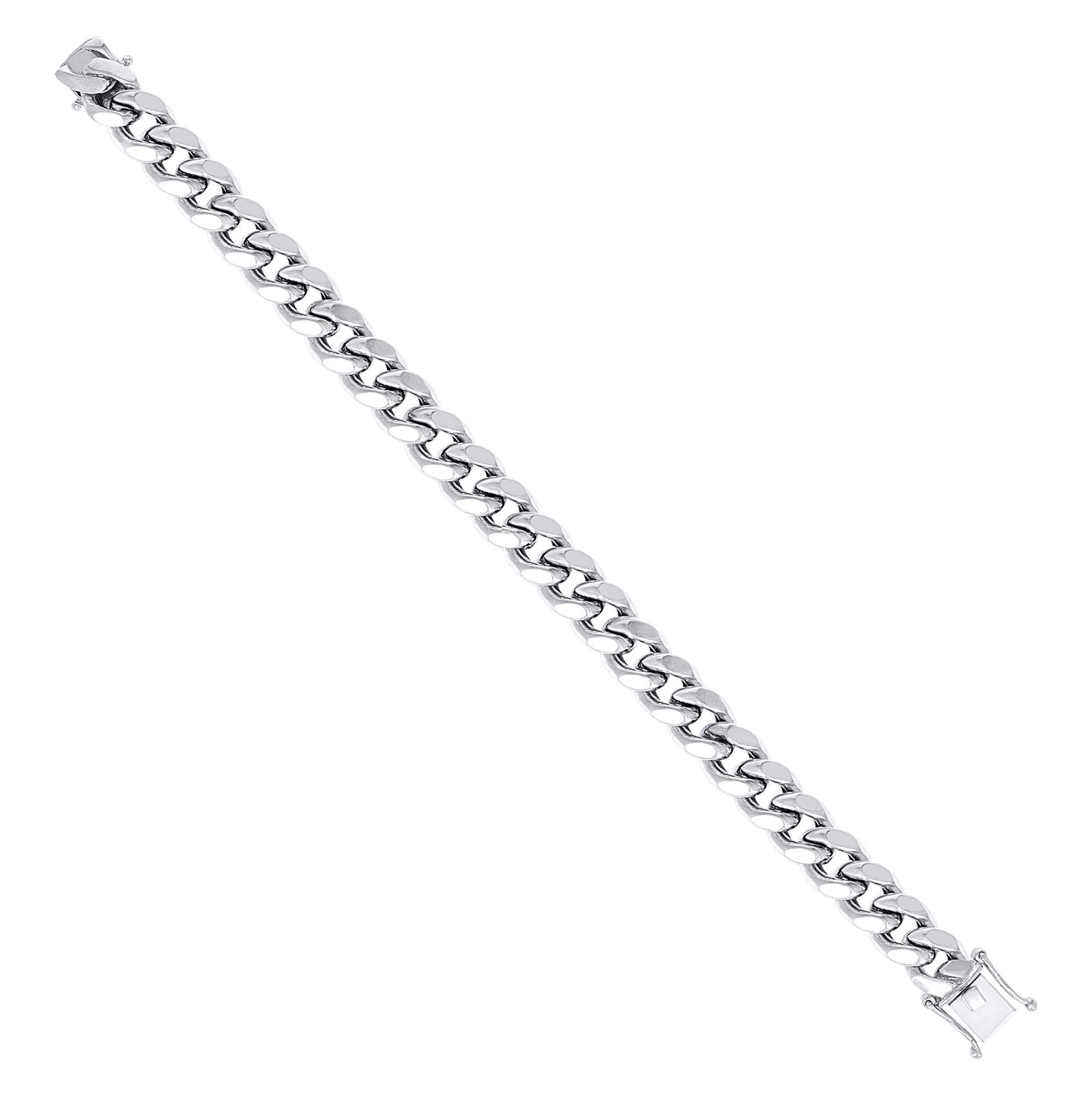 Sterling Silver Rhodium Plated Or Yellow Tone Hollow Miami Cuban Chain