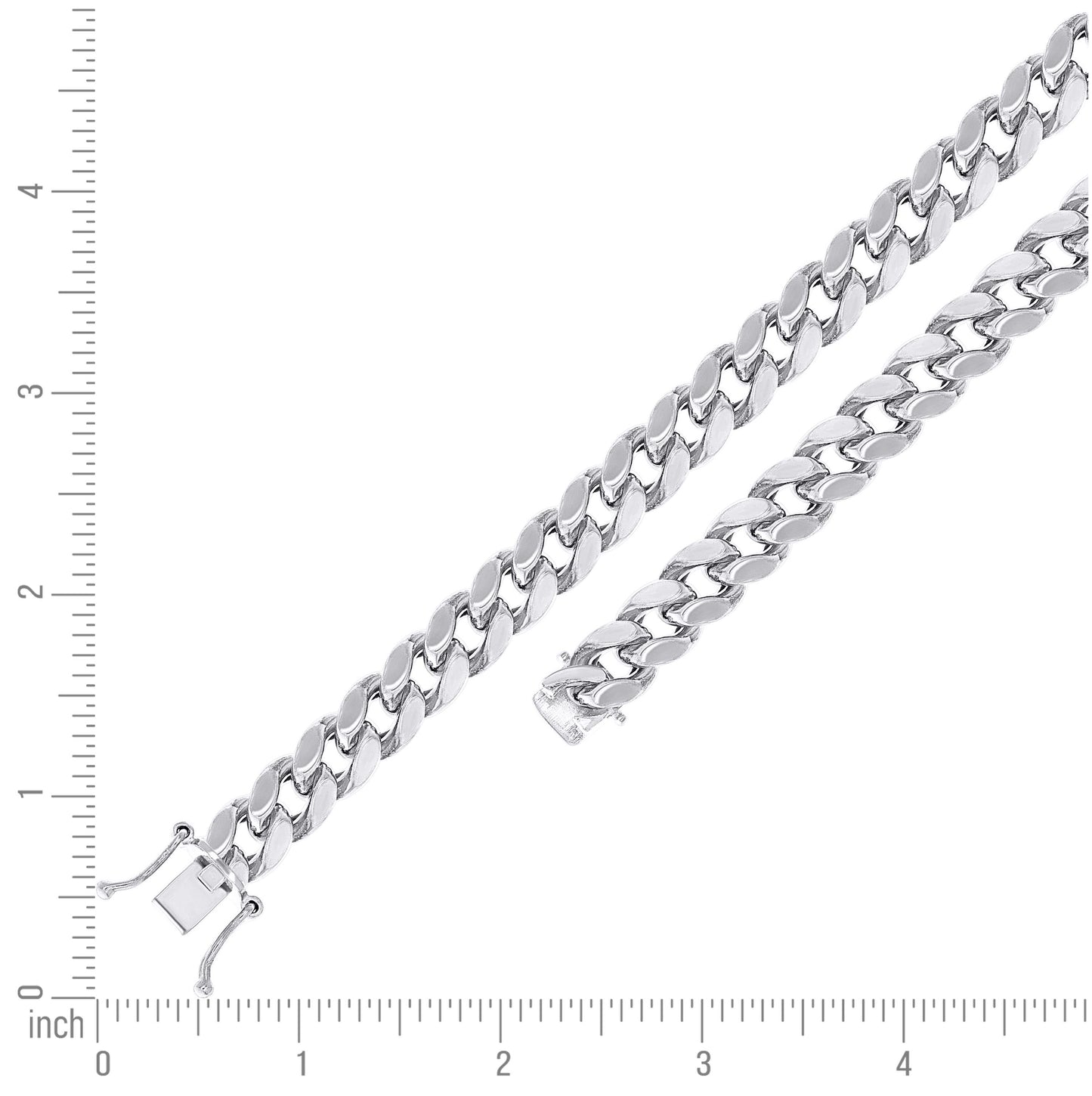 Sterling Silver Rhodium Plated Or Yellow Tone Hollow Miami Cuban Chain