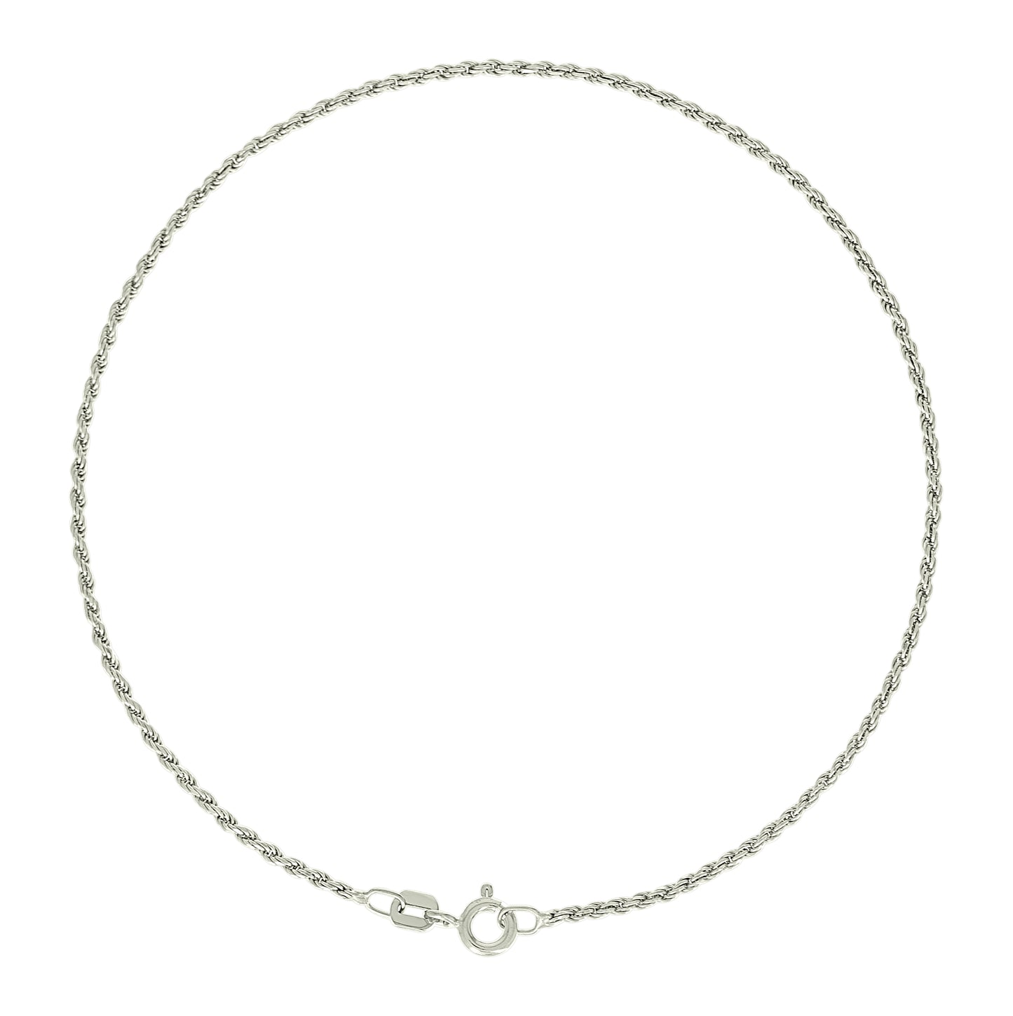 Sterling Silver Solid Rope Silver Chain