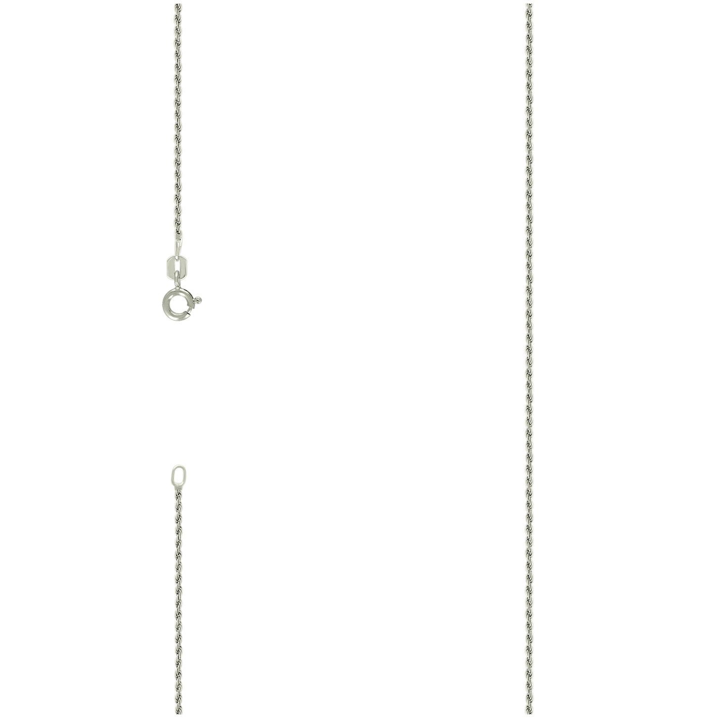 Sterling Silver Solid Rope Silver Chain