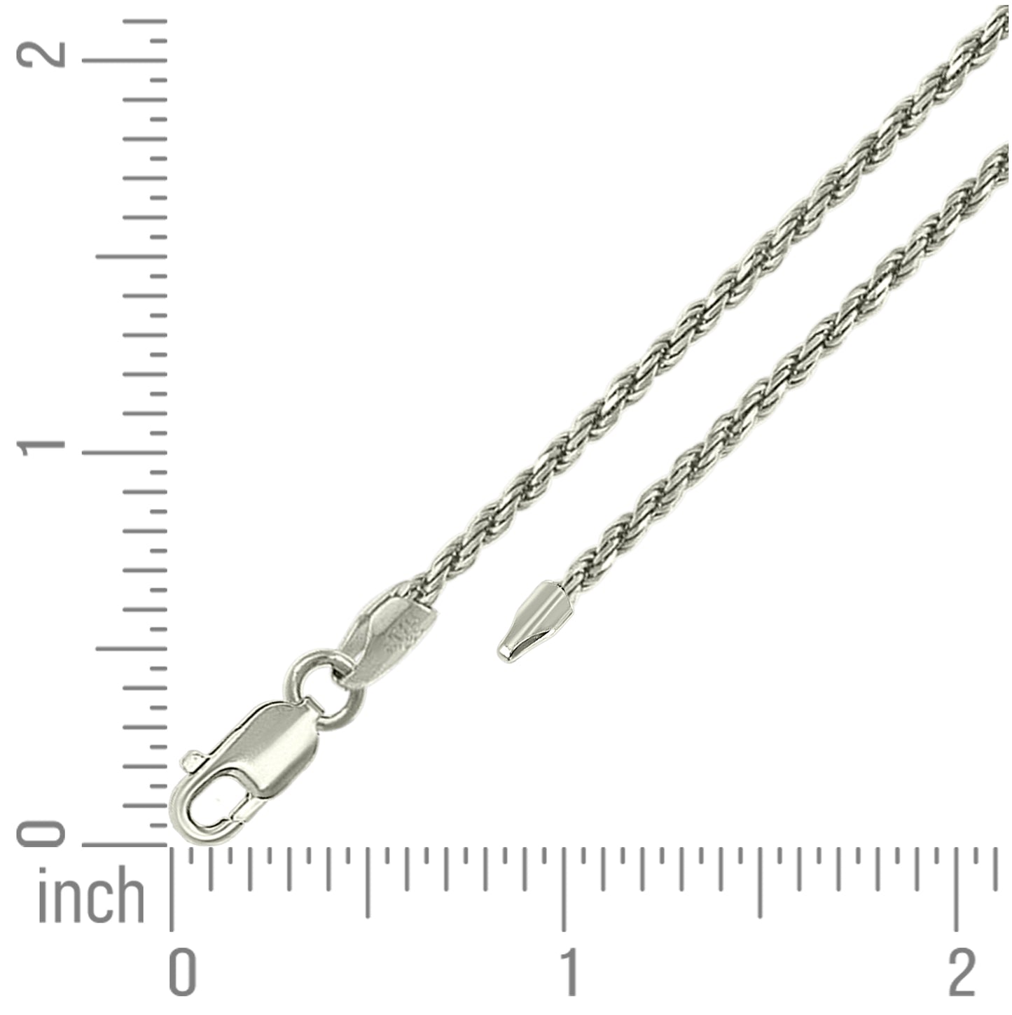 Sterling Silver Solid Rope Silver Chain