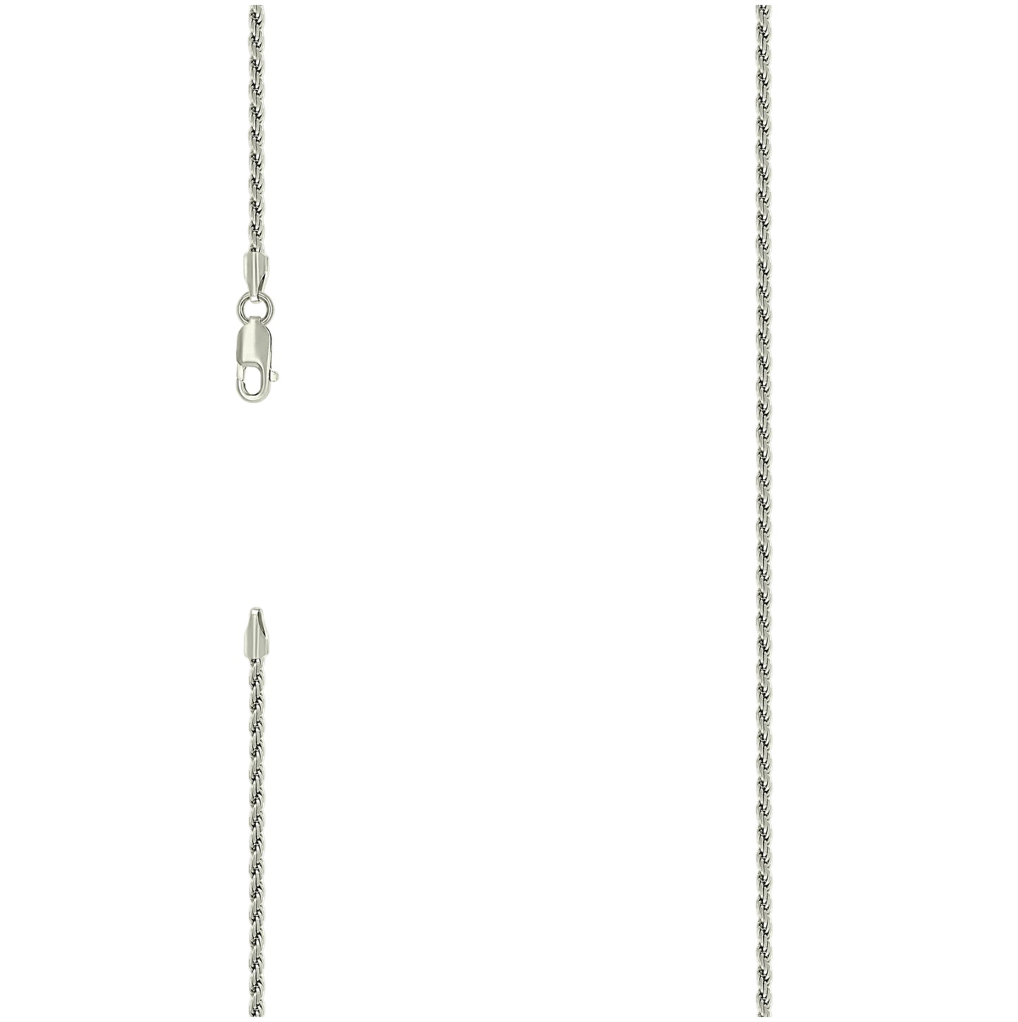 Sterling Silver Solid Rope Silver Chain