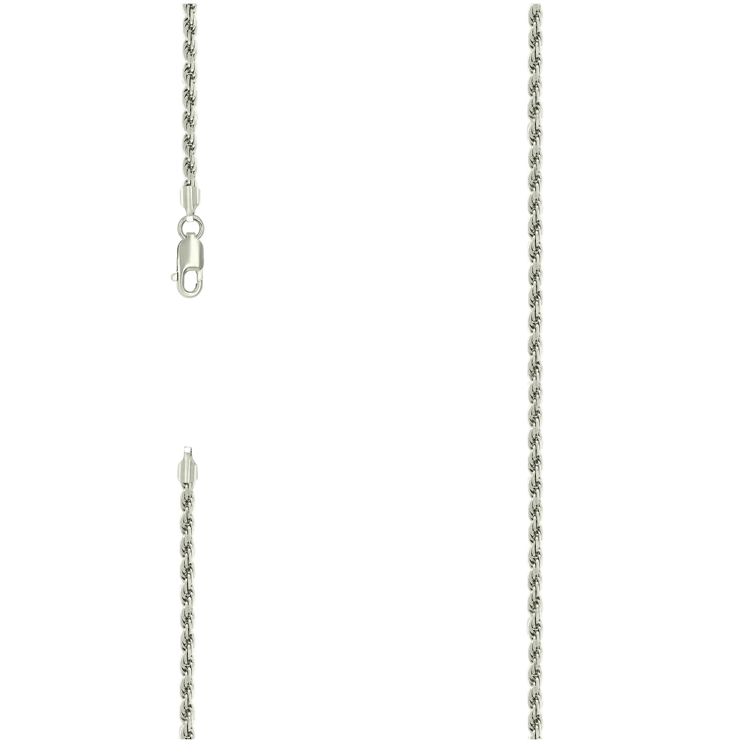Sterling Silver Solid Rope Silver Chain