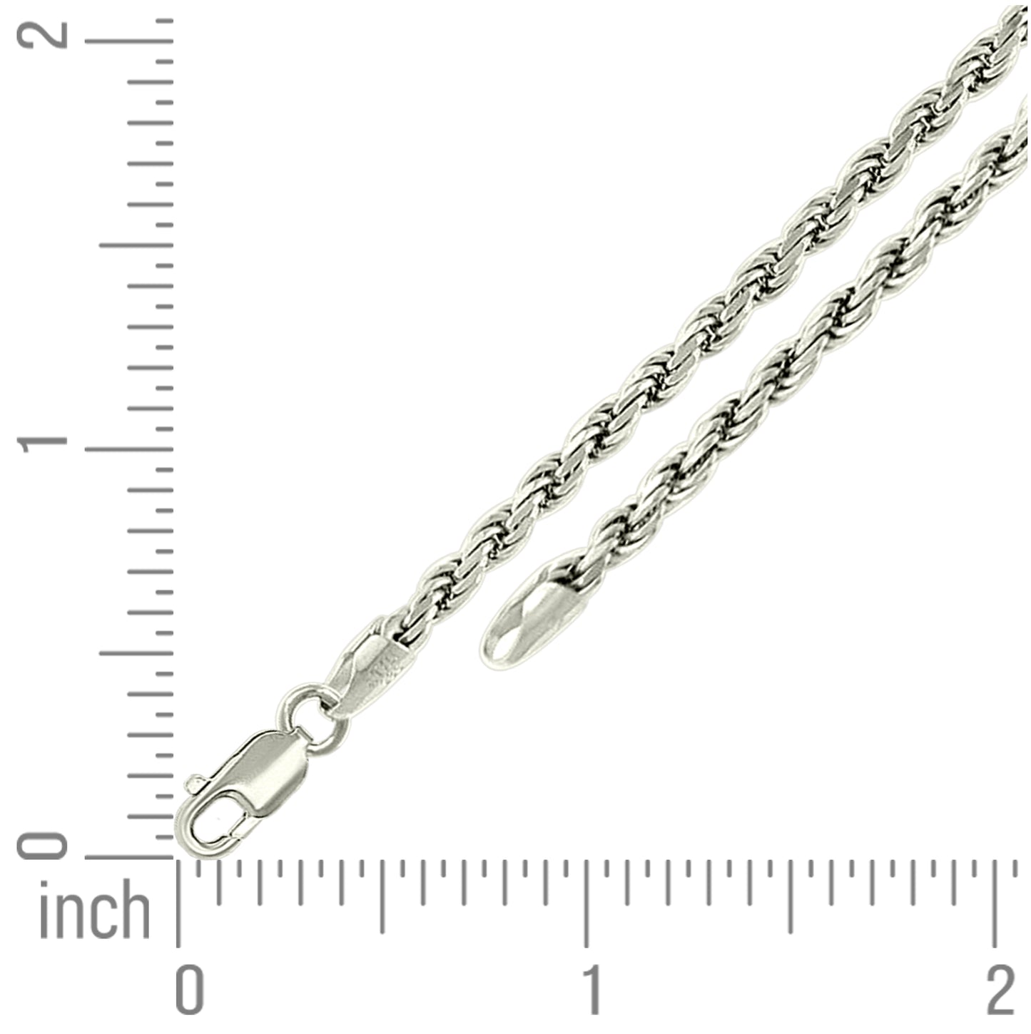 Sterling Silver Solid Rope Silver Chain