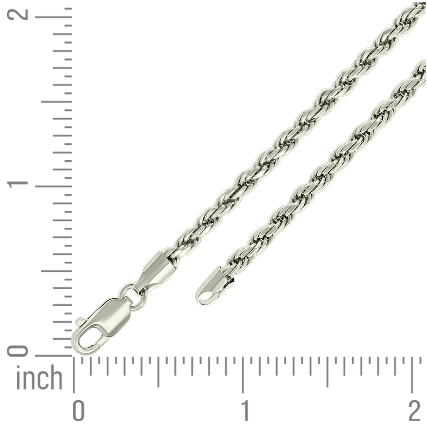 Sterling Silver Solid Rope Silver Chain