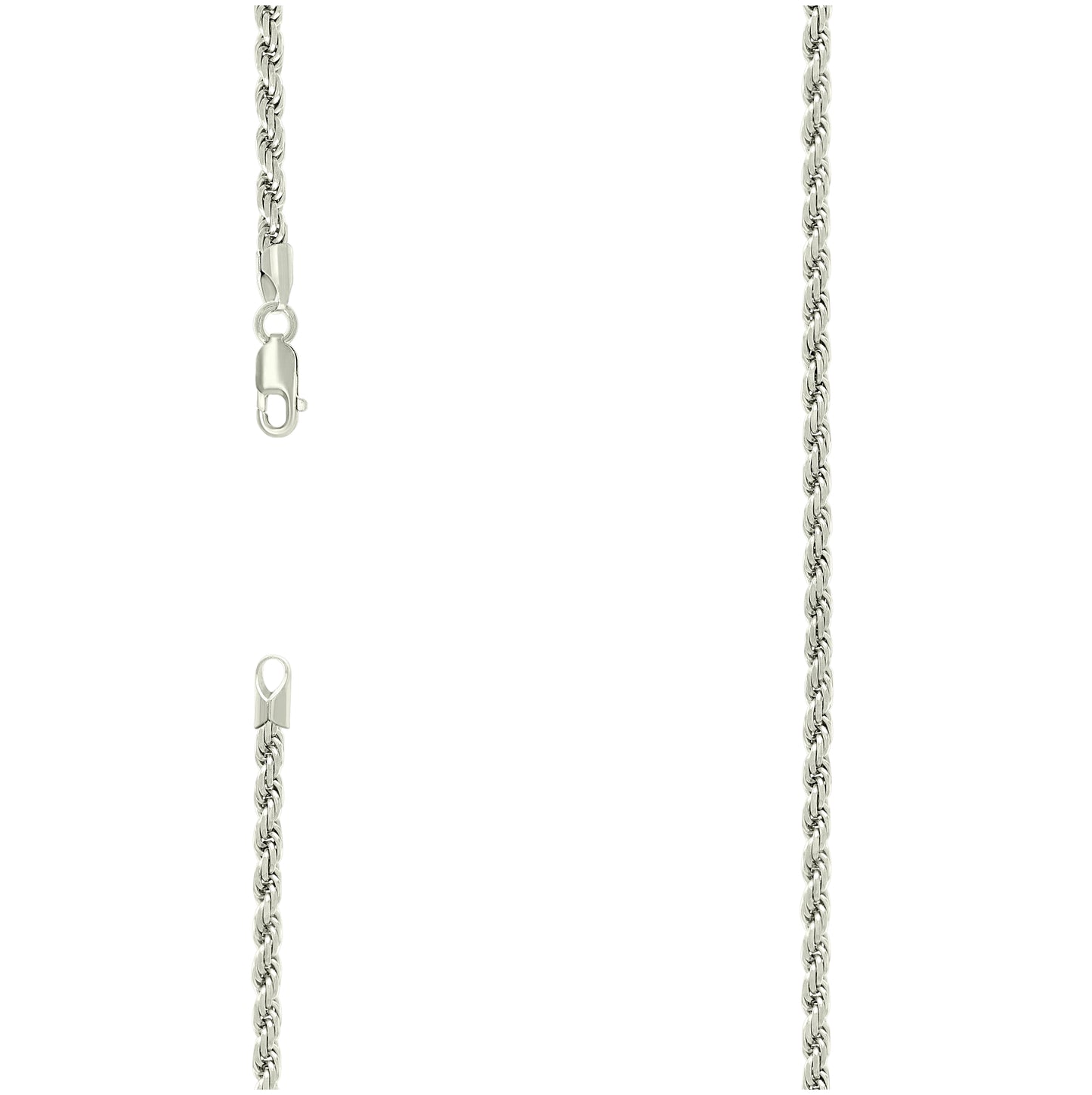 Sterling Silver Solid Rope Silver Chain