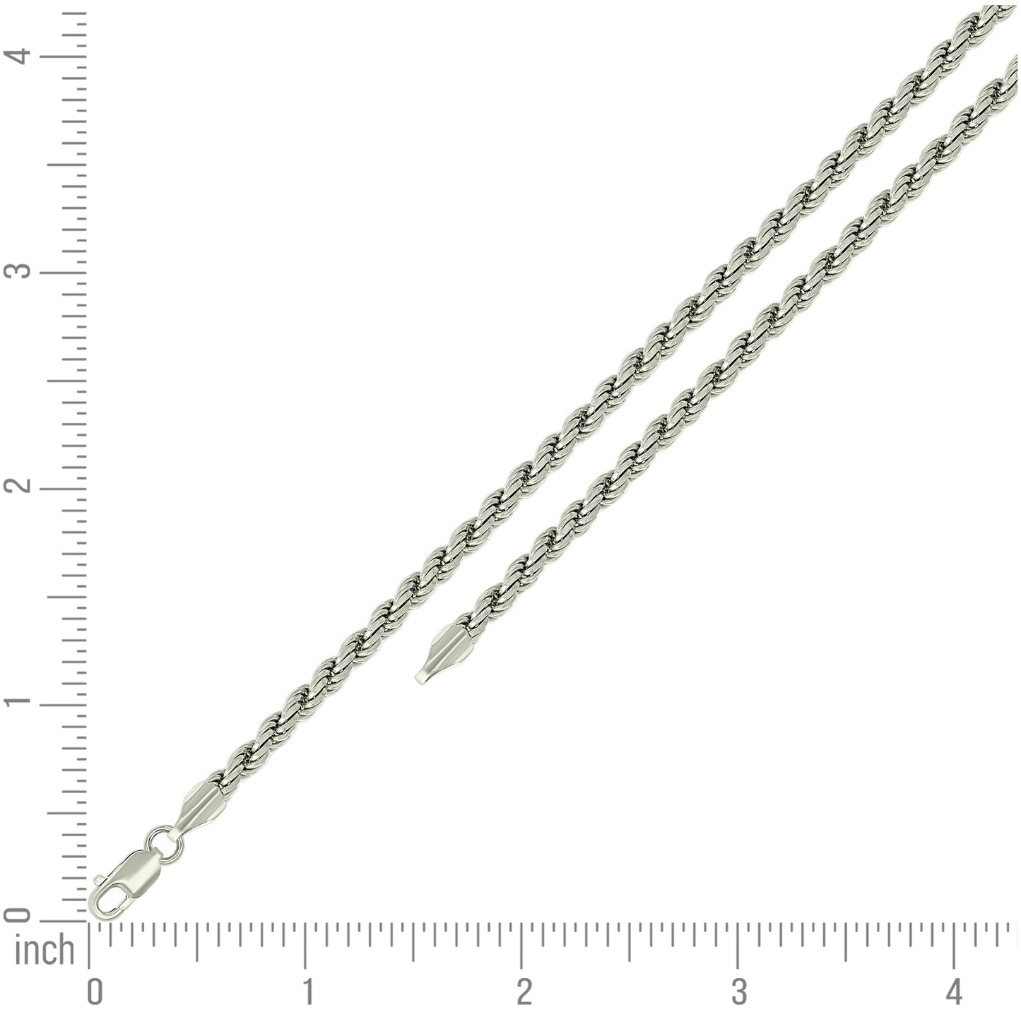 Sterling Silver Solid Rope Silver Chain