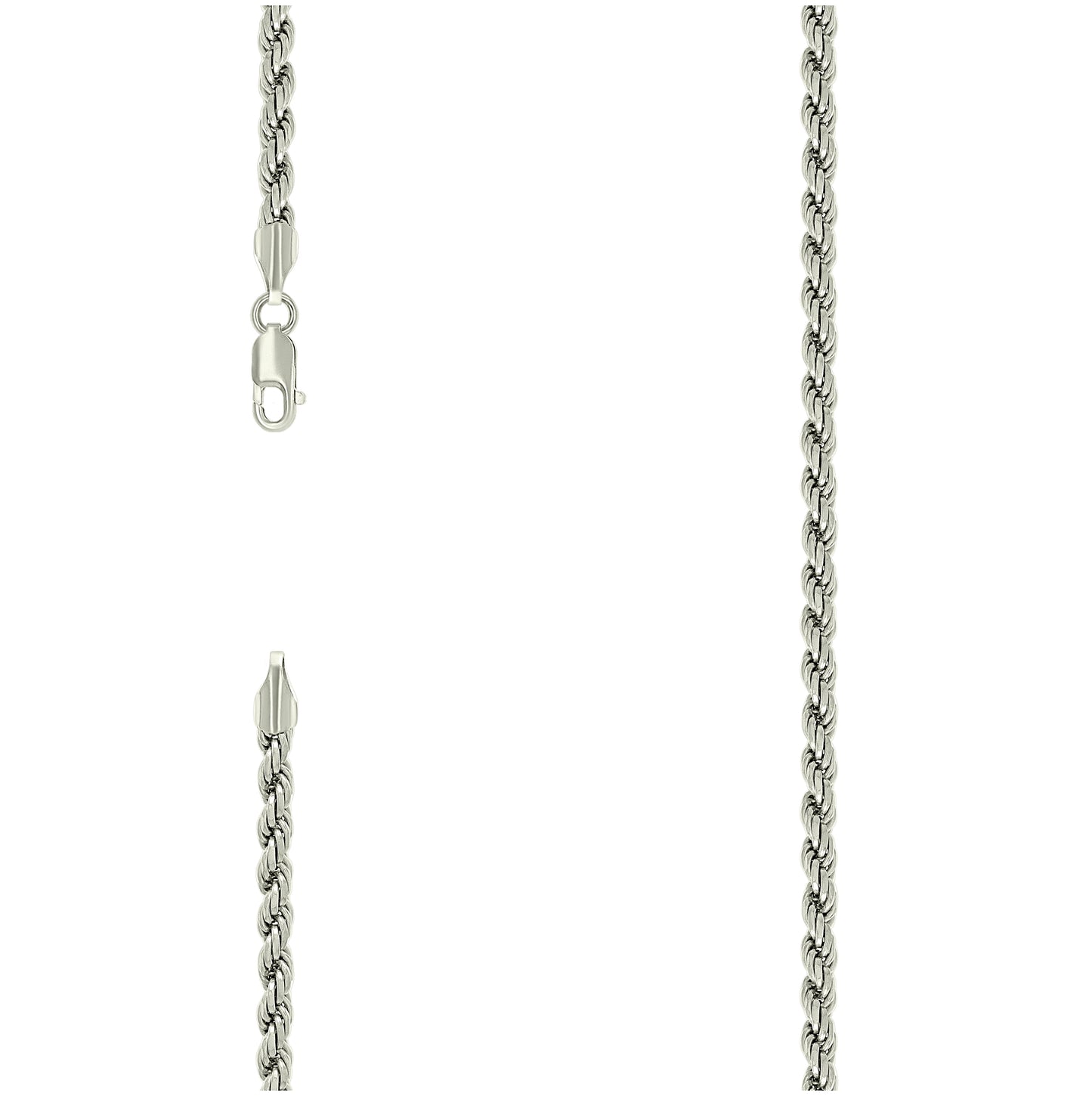 Sterling Silver Solid Rope Silver Chain