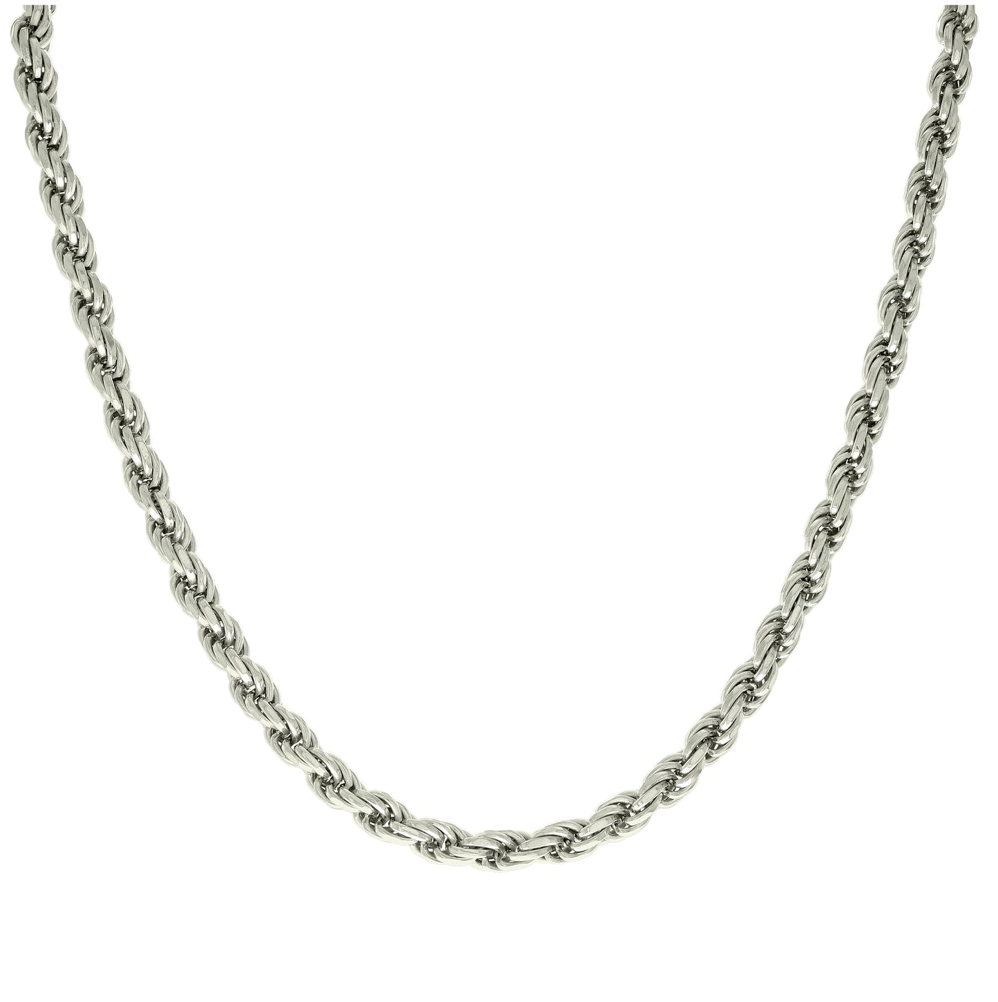 Sterling Silver Solid Rope Silver Chain