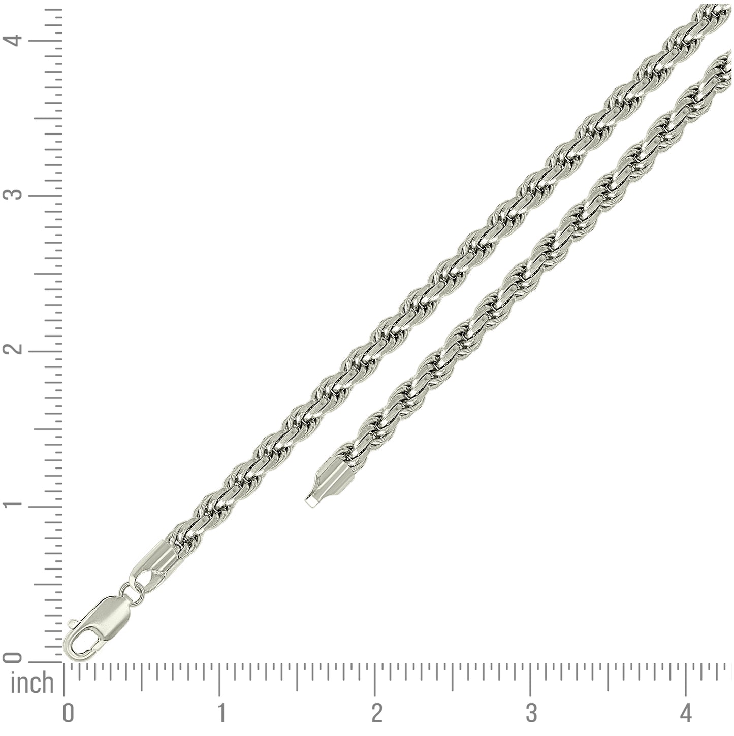 Sterling Silver Solid Rope Silver Chain