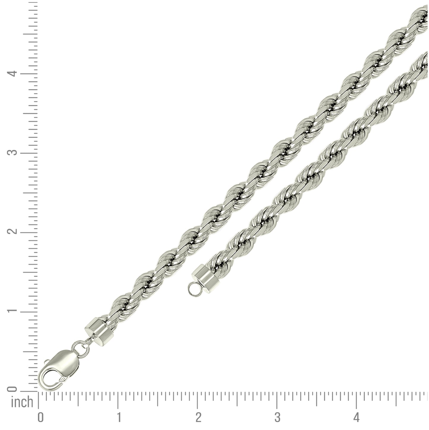 Sterling Silver Solid Rope Silver Chain