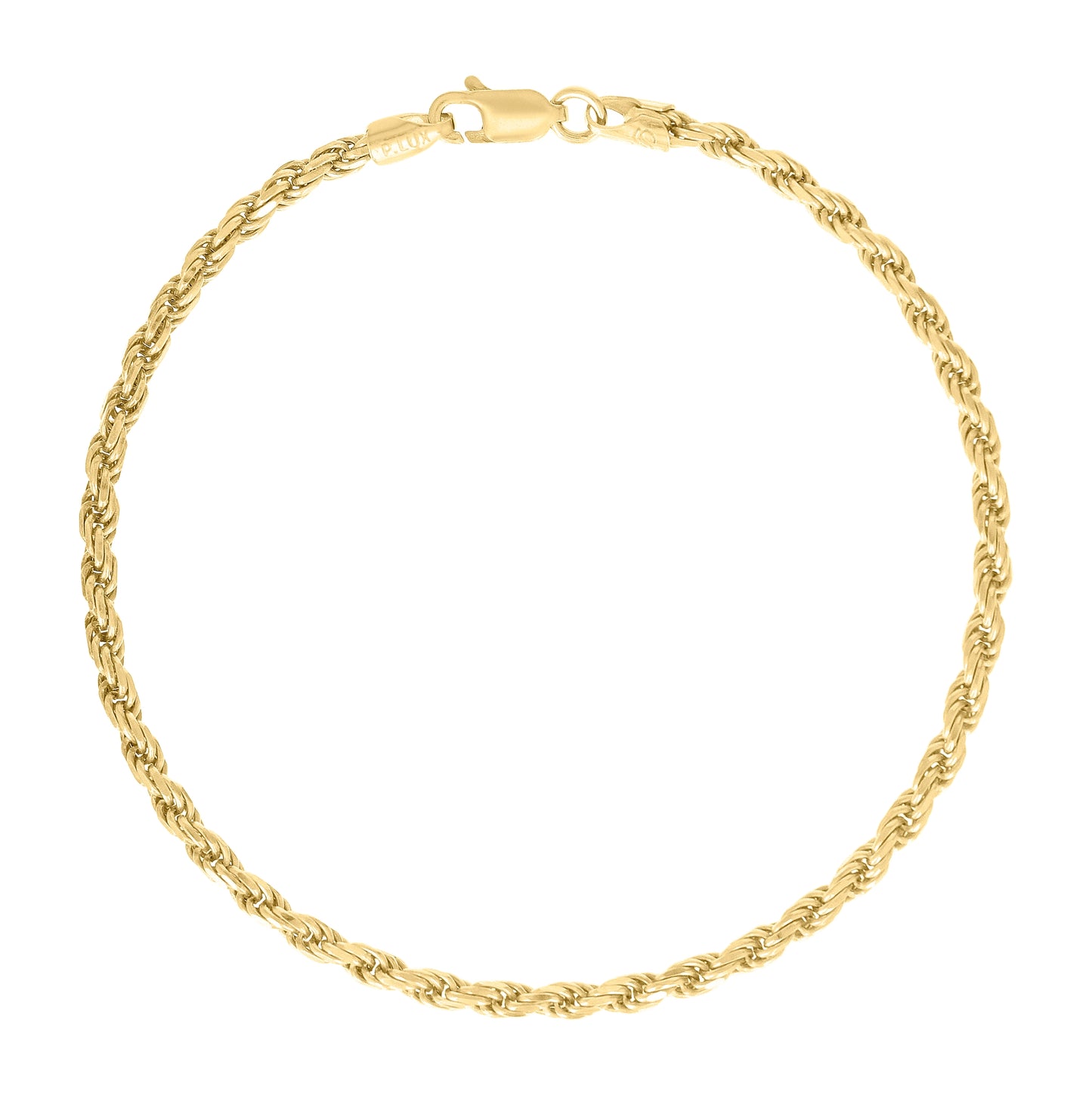 Sterling Silver Yellow-Tone Solid Rope Silver Chain