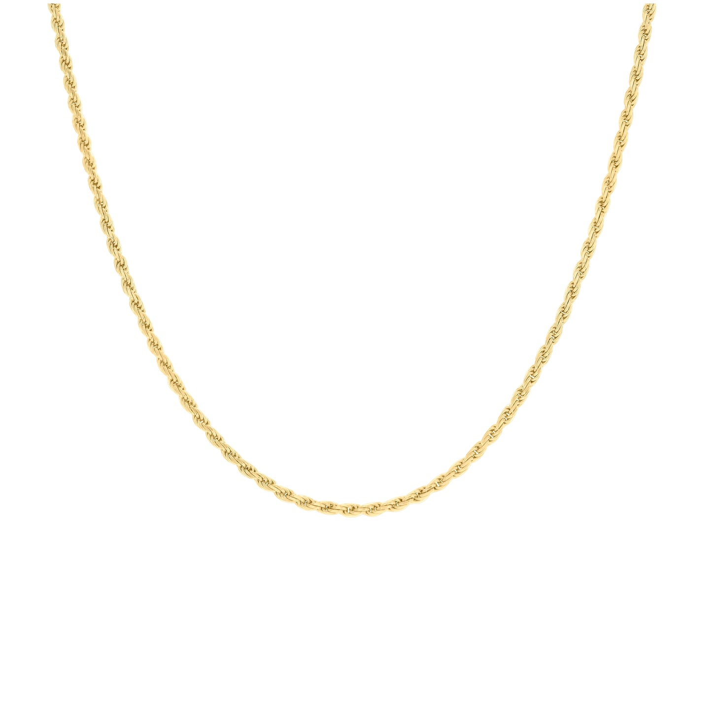 Sterling Silver Yellow-Tone Solid Rope Silver Chain