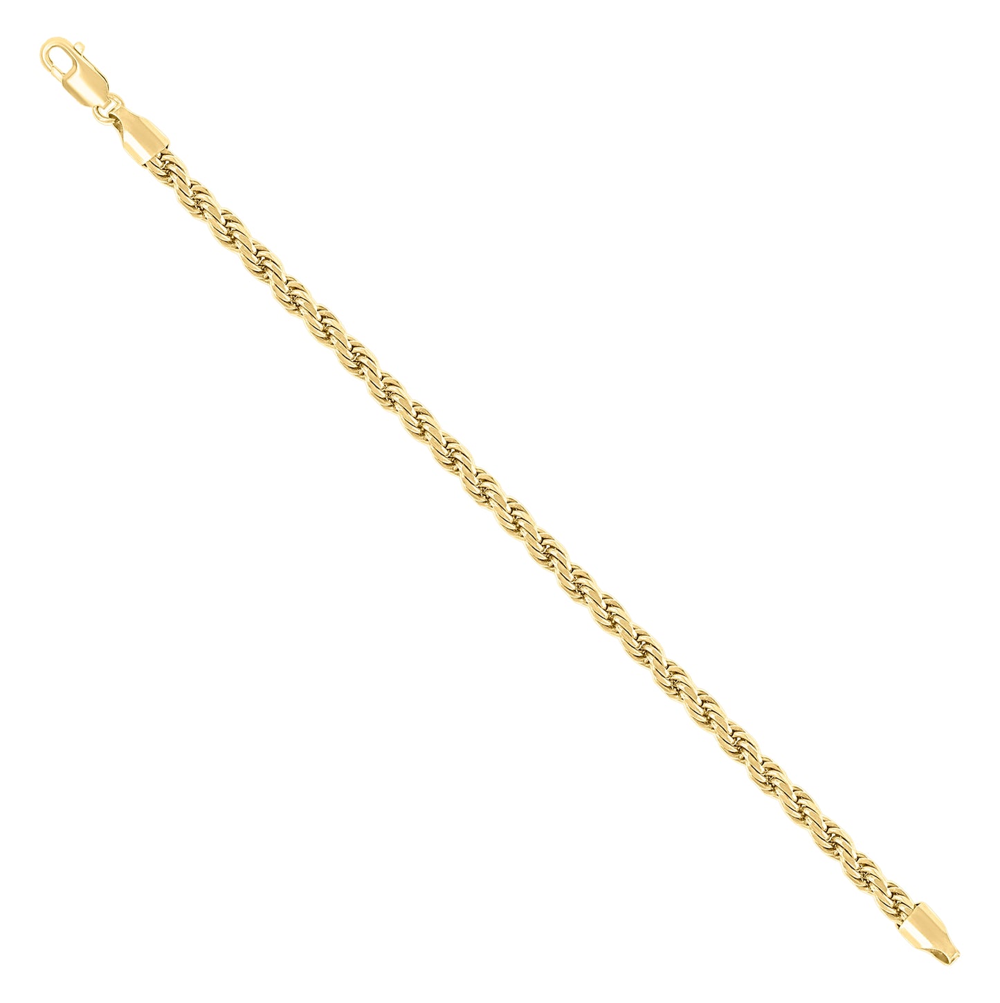 Sterling Silver Yellow-Tone Solid Rope Silver Chain