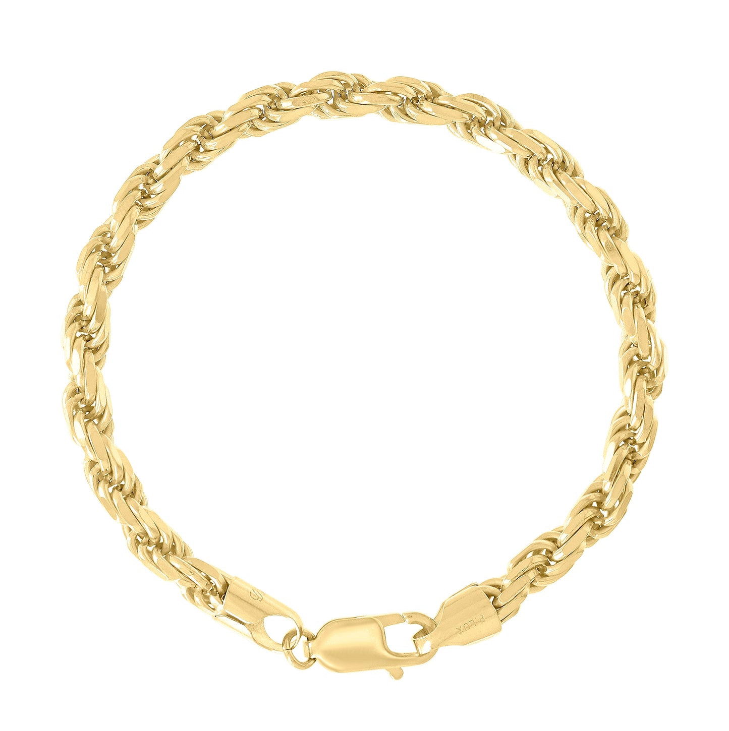 Sterling Silver Yellow-Tone Solid Rope Silver Chain