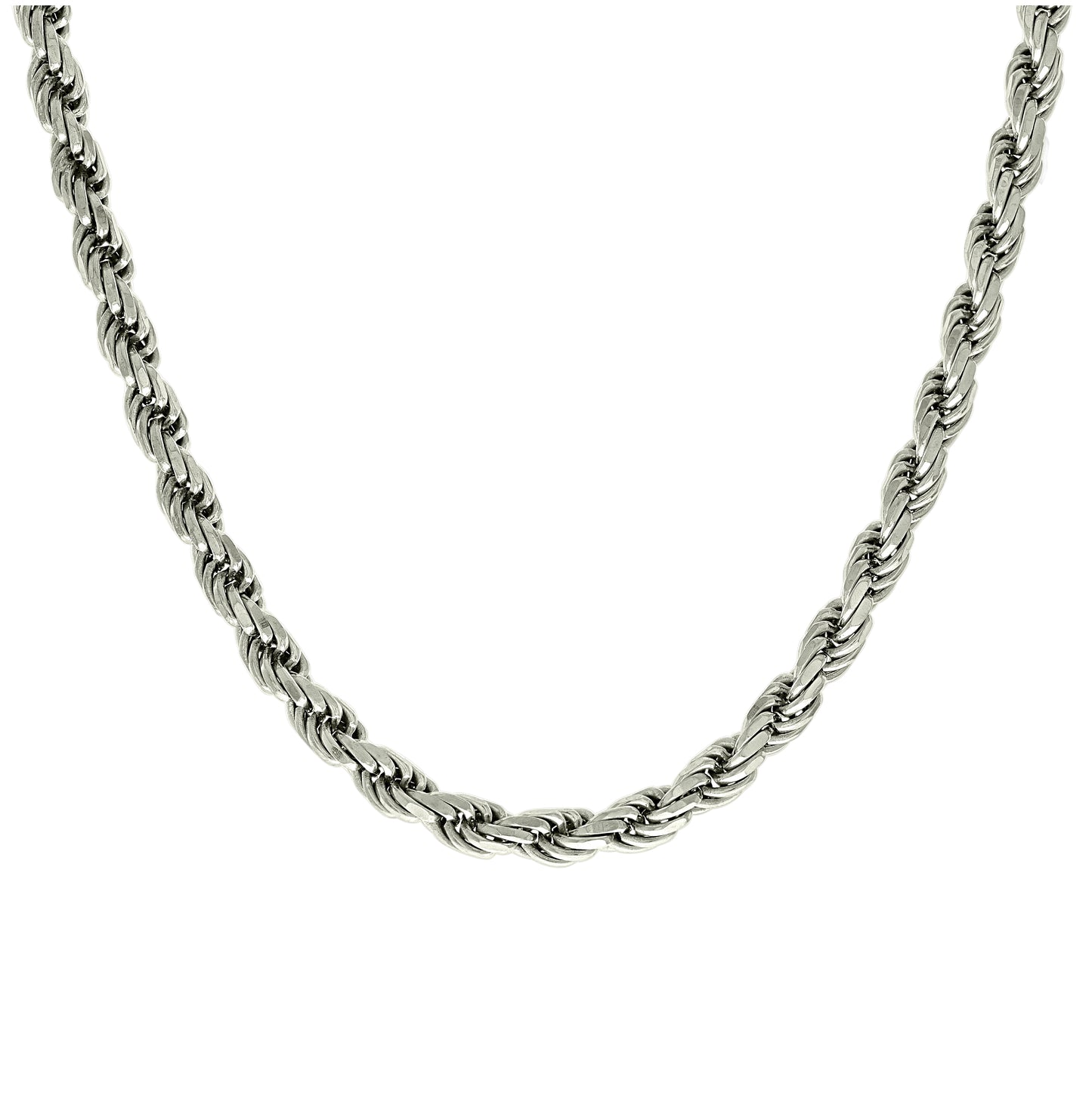 Sterling Silver Solid Rope Silver Chain