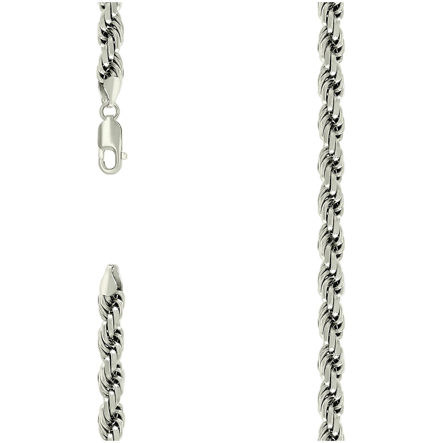 Sterling Silver Solid Rope Silver Chain