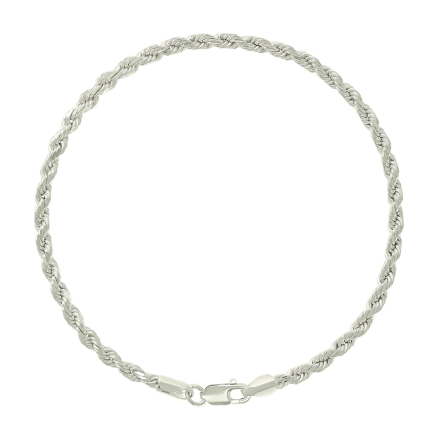 Sterling Silver Hollow Rope Chain