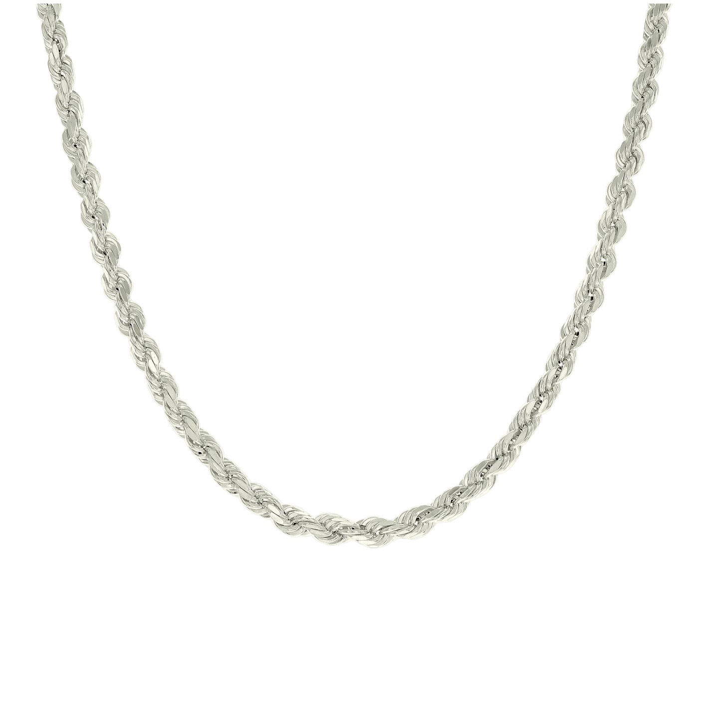 Sterling Silver Hollow Rope Chain