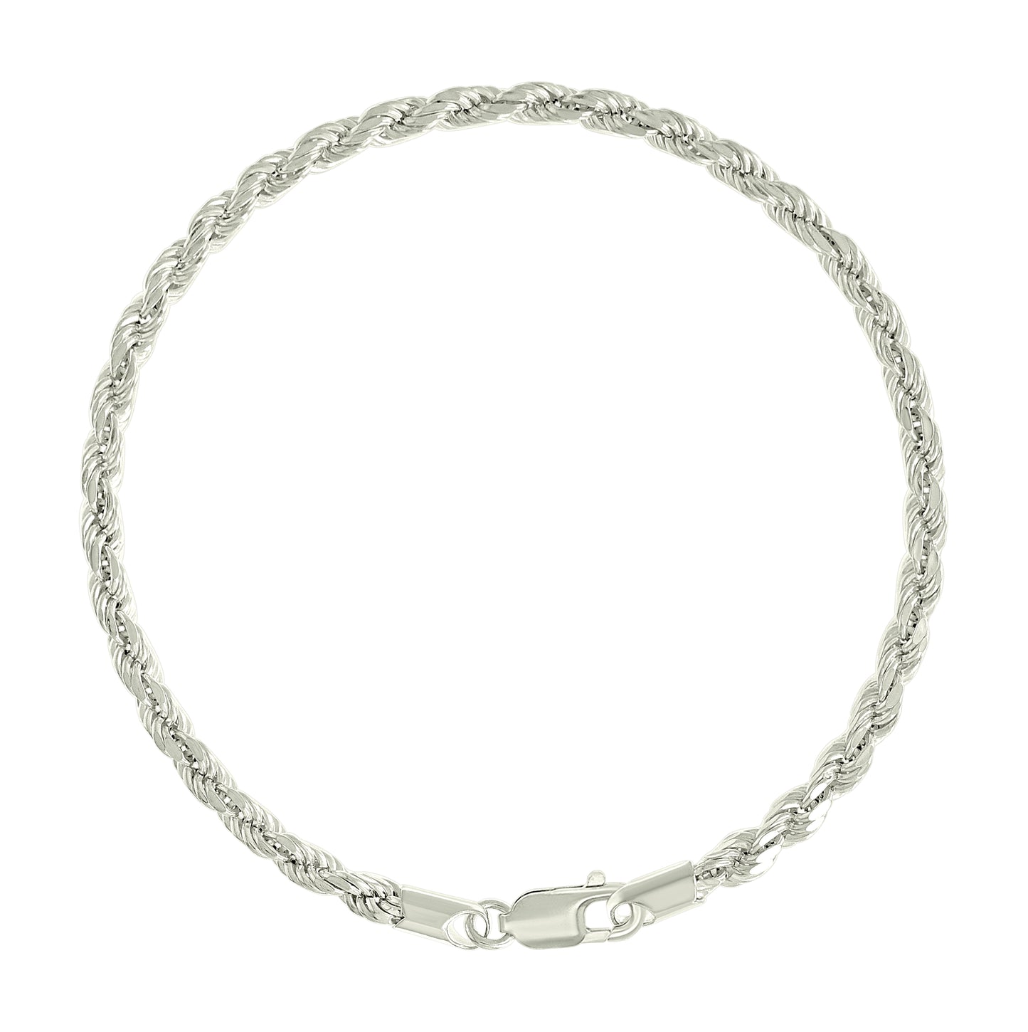 Sterling Silver Hollow Rope Chain