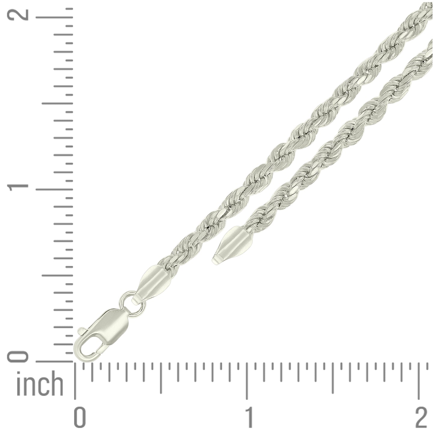 Sterling Silver Hollow Rope Chain