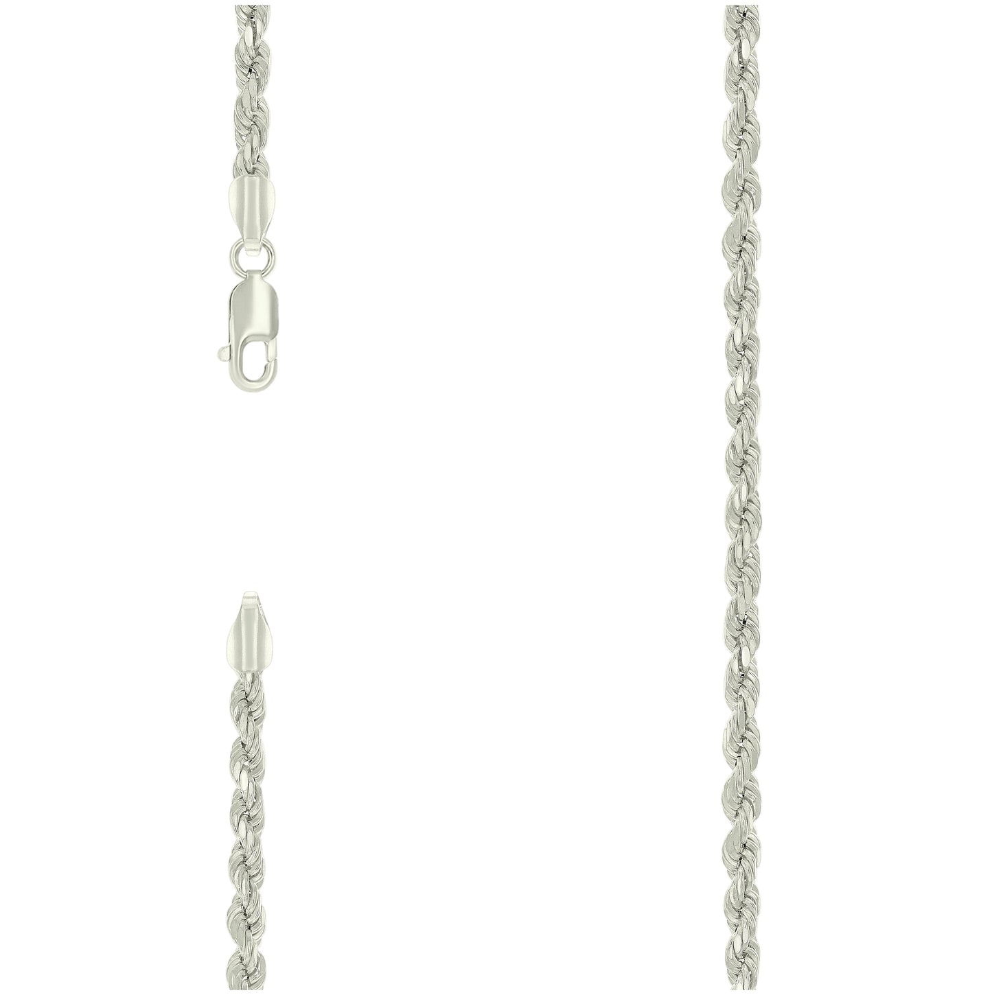 Sterling Silver Hollow Rope Chain