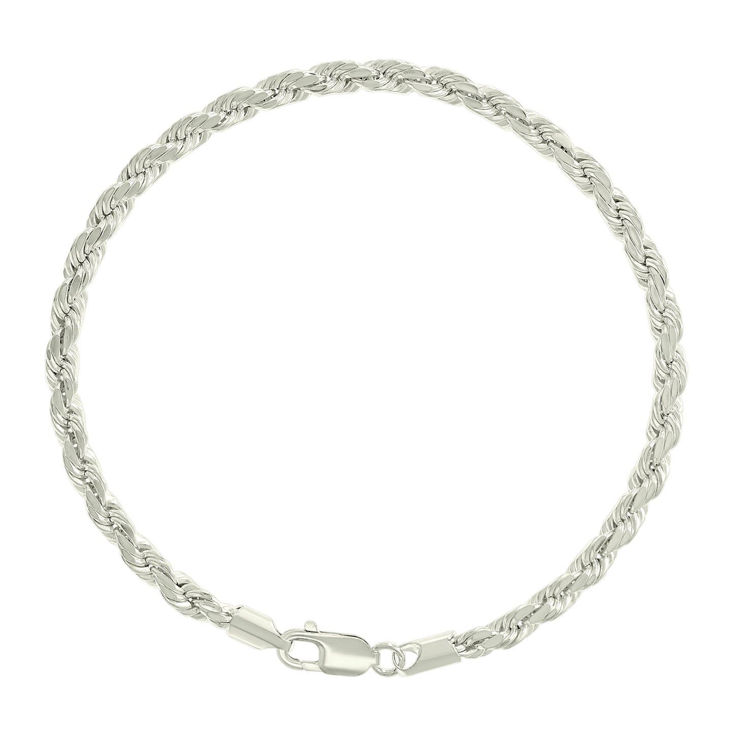 Sterling Silver Hollow Rope Chain