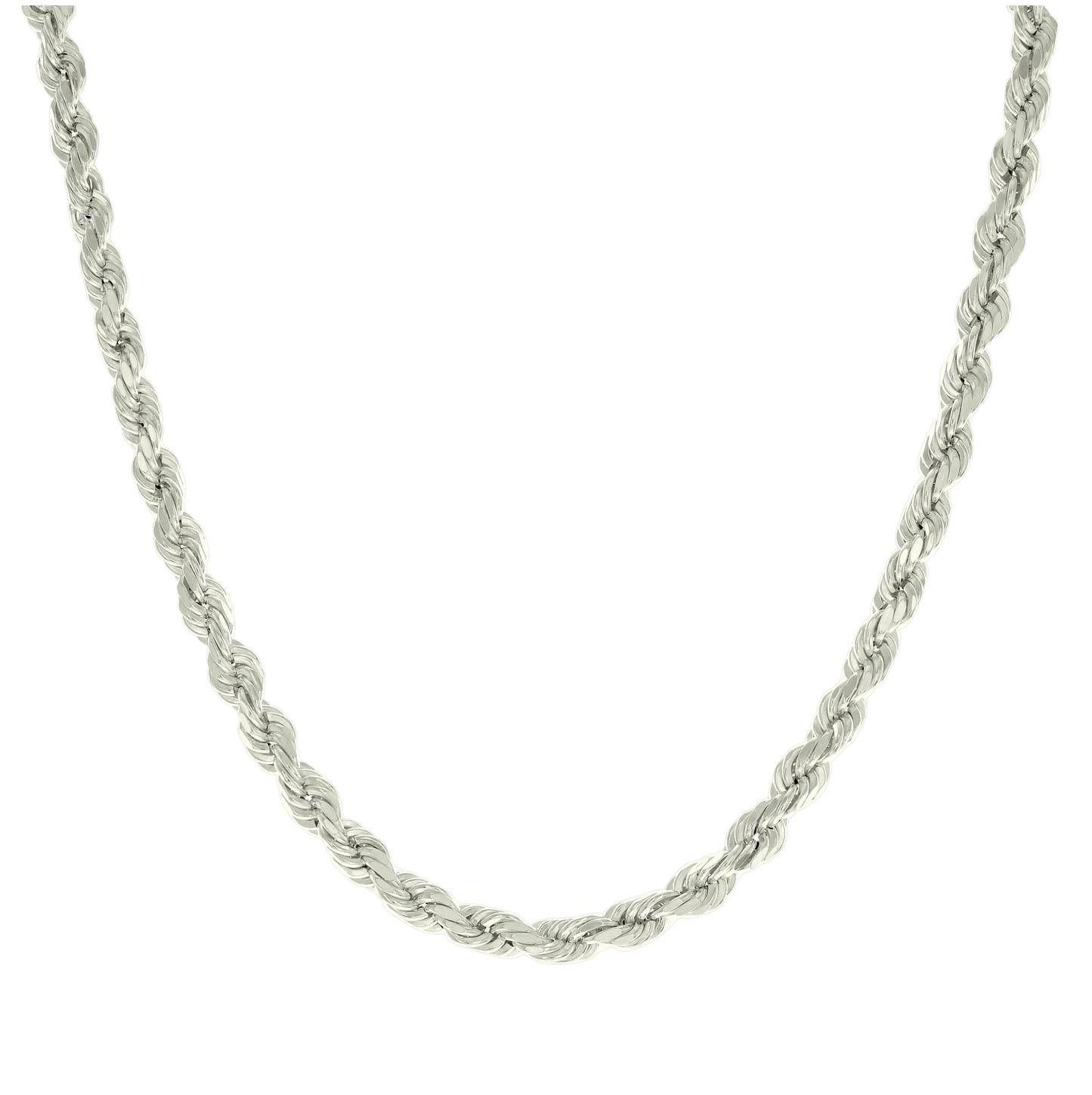 Sterling Silver Hollow Rope Chain