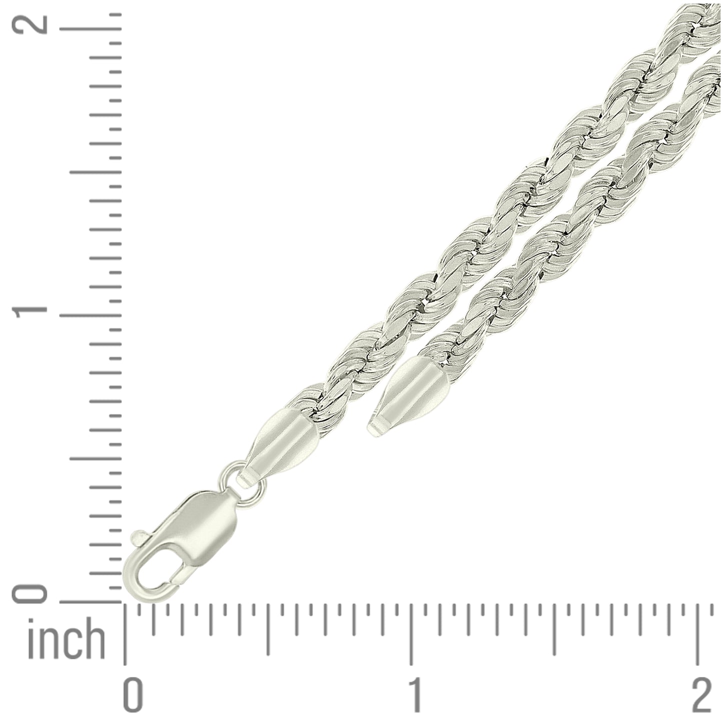 Sterling Silver Hollow Rope Chain