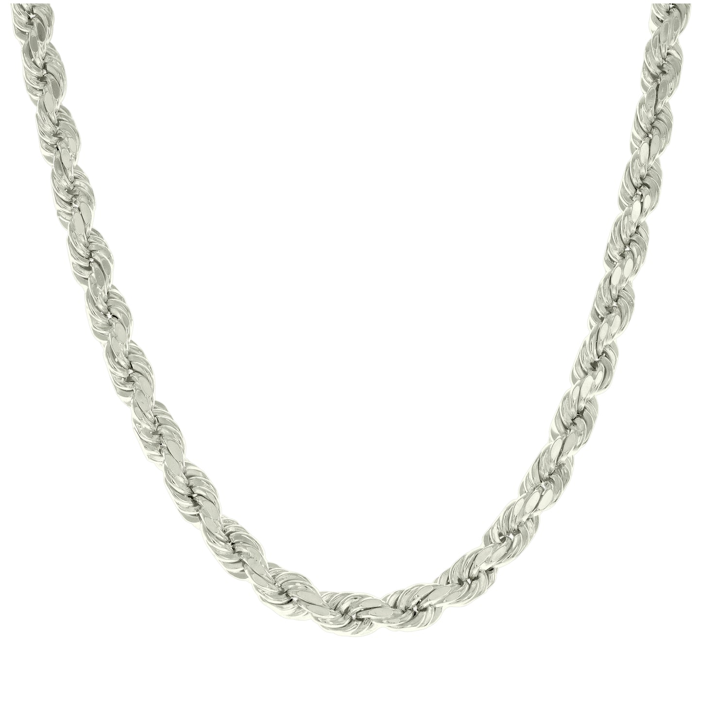 Sterling Silver Hollow Rope Chain
