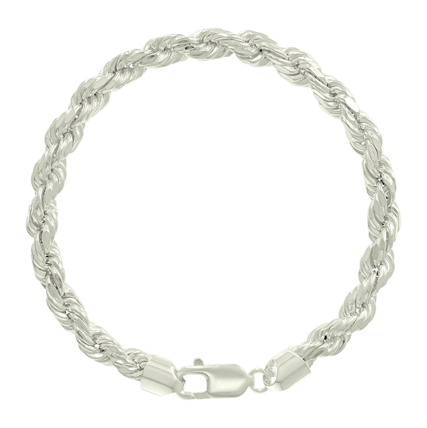 Sterling Silver Hollow Rope Chain