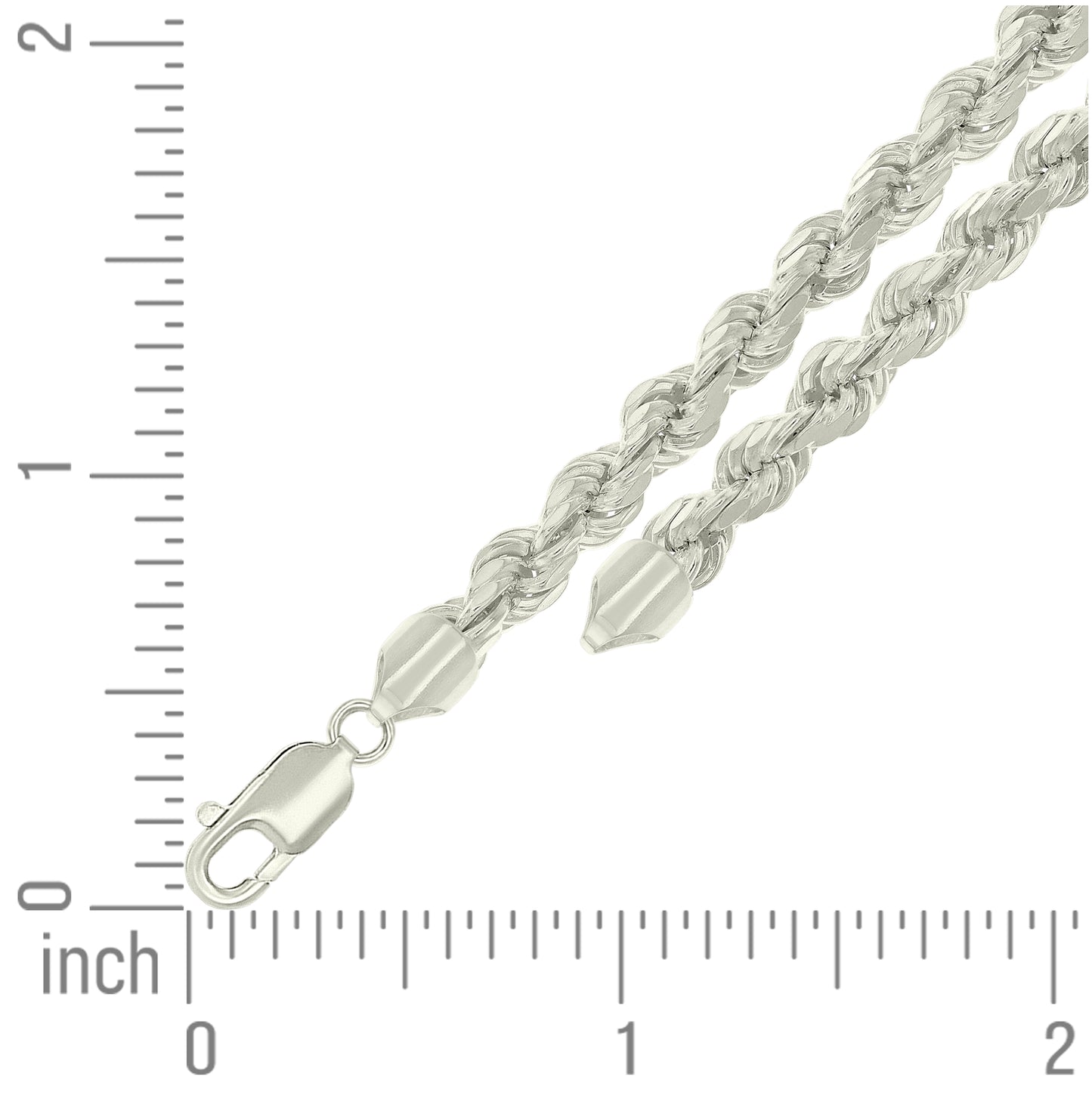 Sterling Silver Hollow Rope Chain