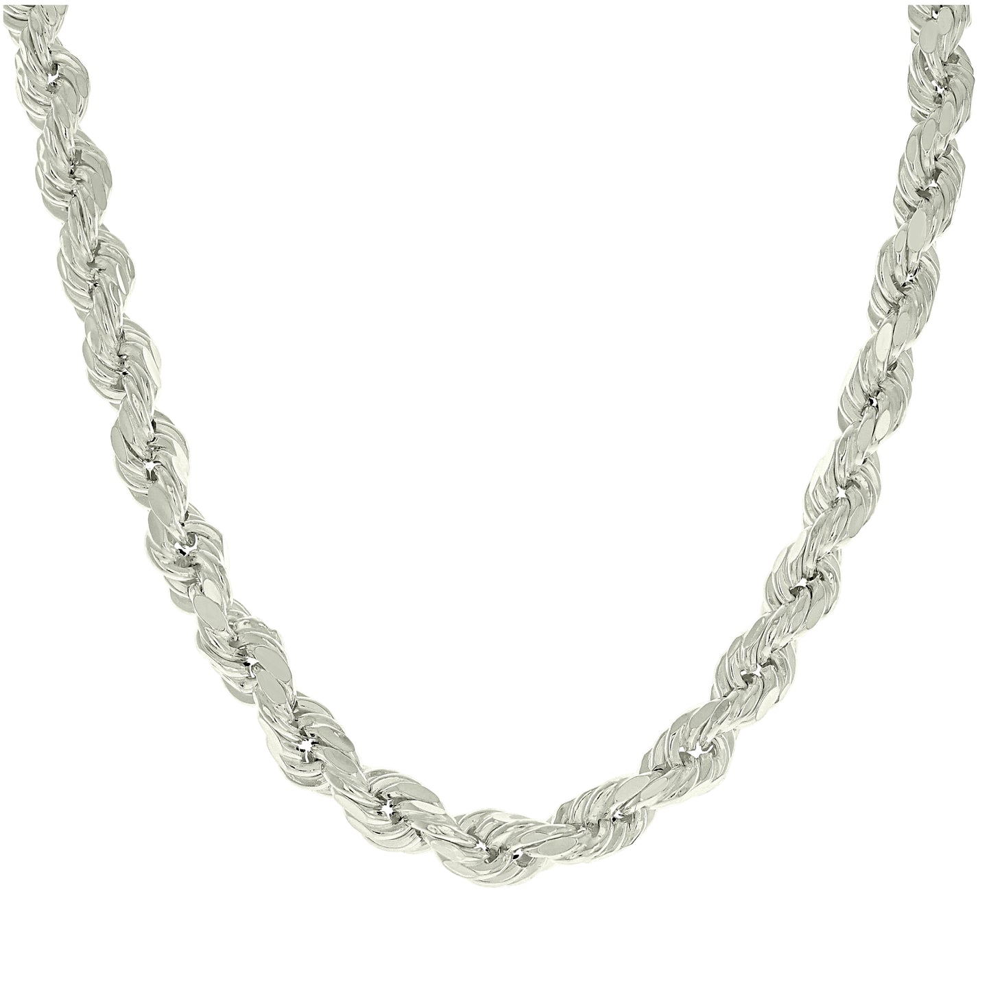 Sterling Silver Hollow Rope Chain