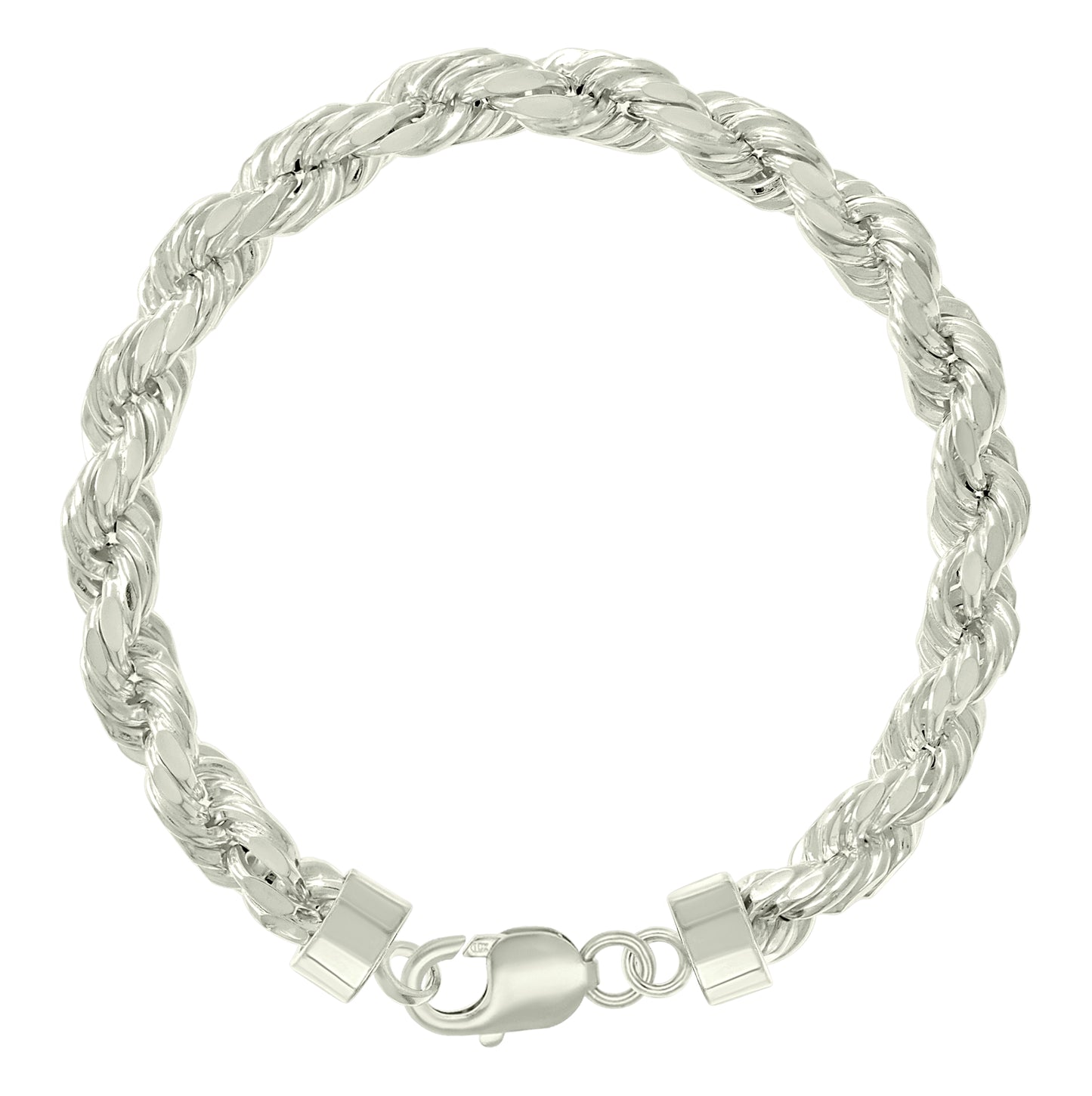 Sterling Silver Hollow Rope Chain