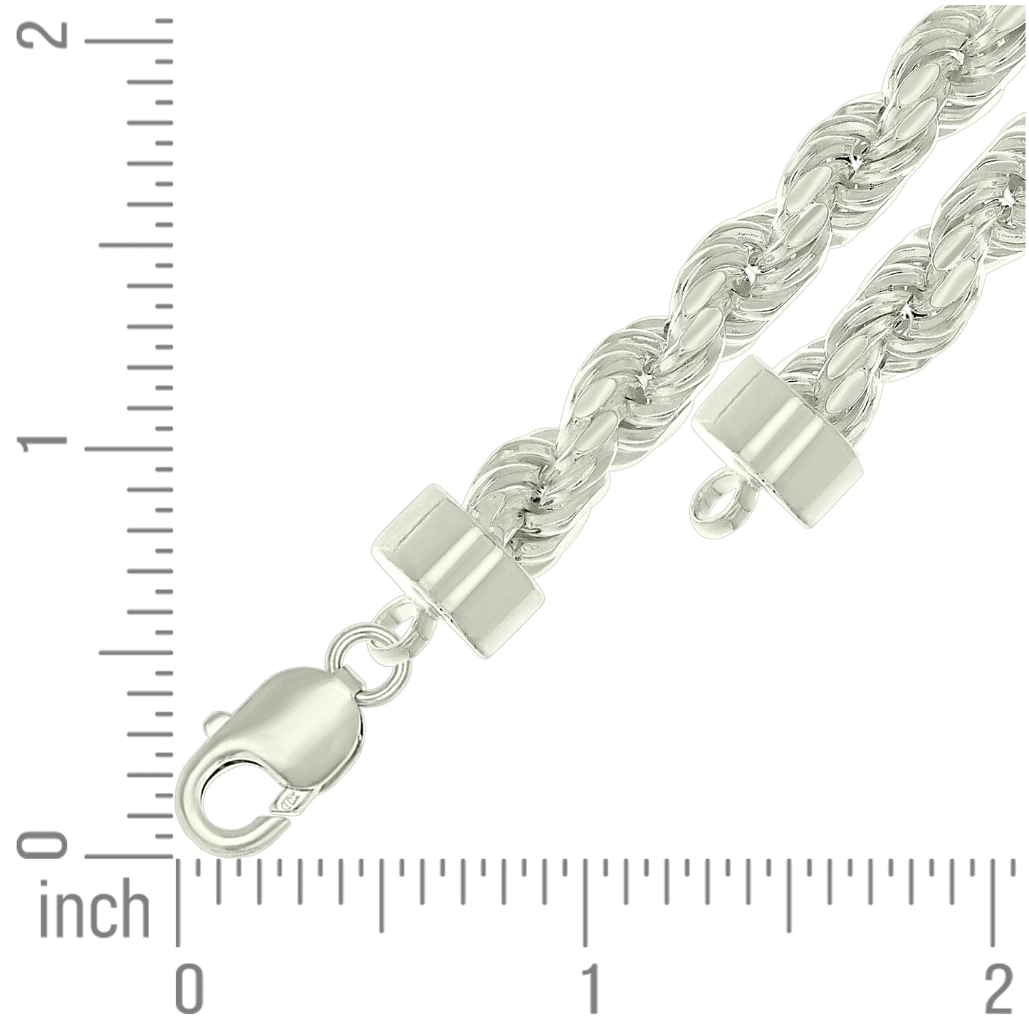 Sterling Silver Hollow Rope Chain