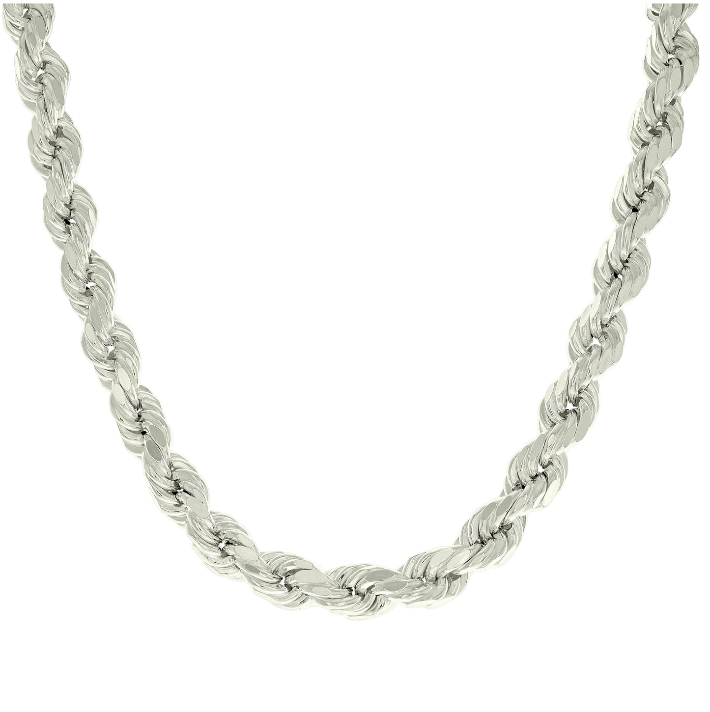 Sterling Silver Hollow Rope Chain