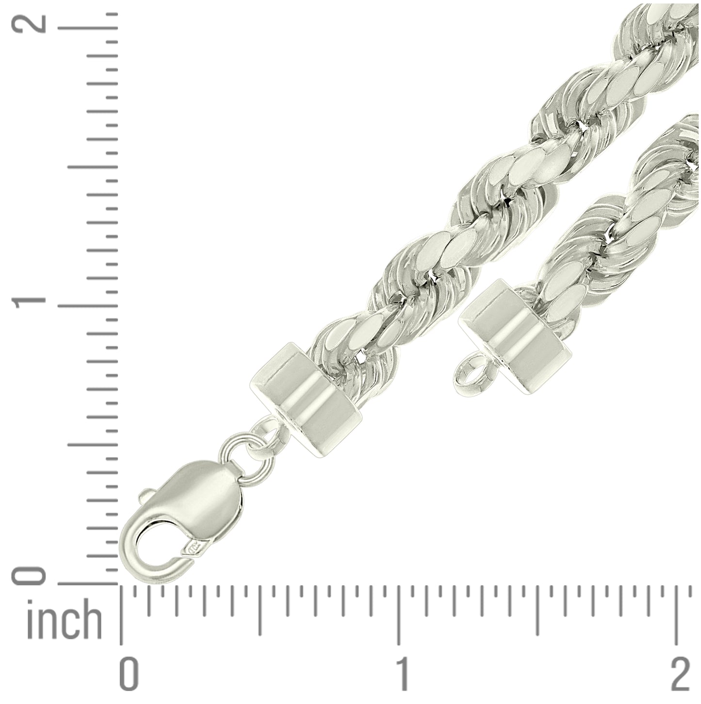 Sterling Silver Hollow Rope Chain