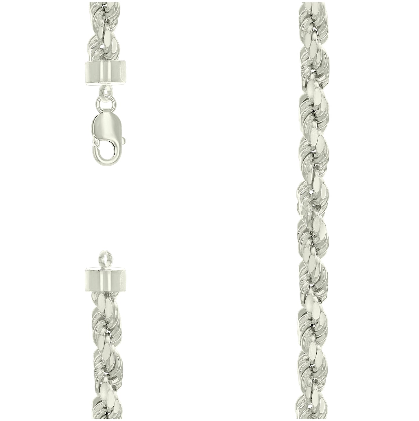 Sterling Silver Hollow Rope Chain