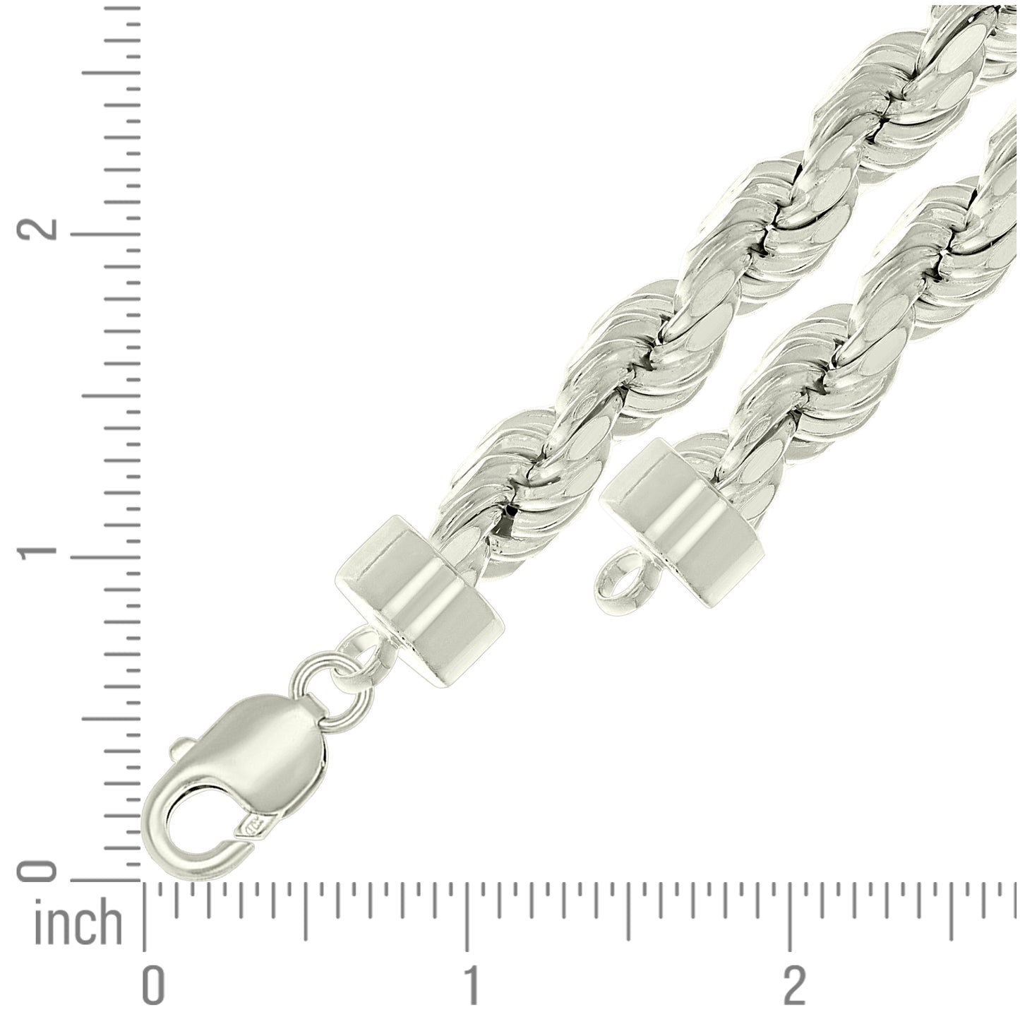 Sterling Silver Hollow Rope Chain