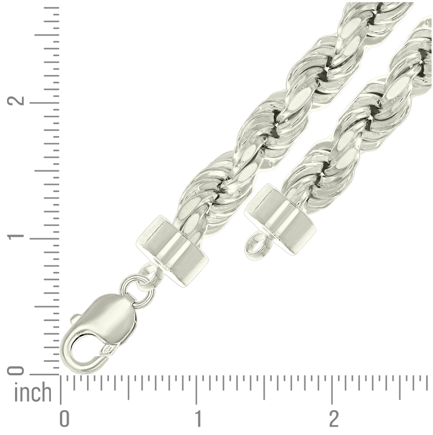 Sterling Silver Hollow Rope Chain