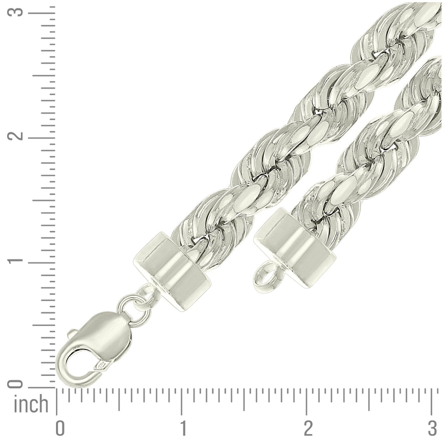 Sterling Silver Hollow Rope Chain