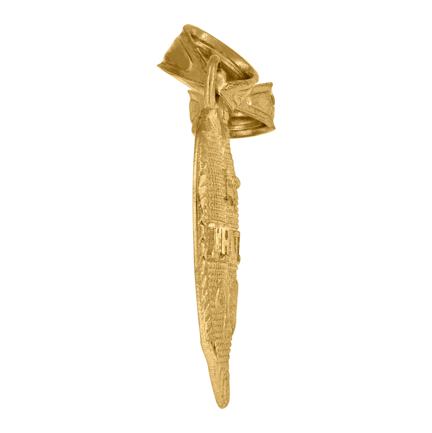 10K Yellow Gold Diamond-Cut Unisex Best Friends Broken Heart Charm Pendant