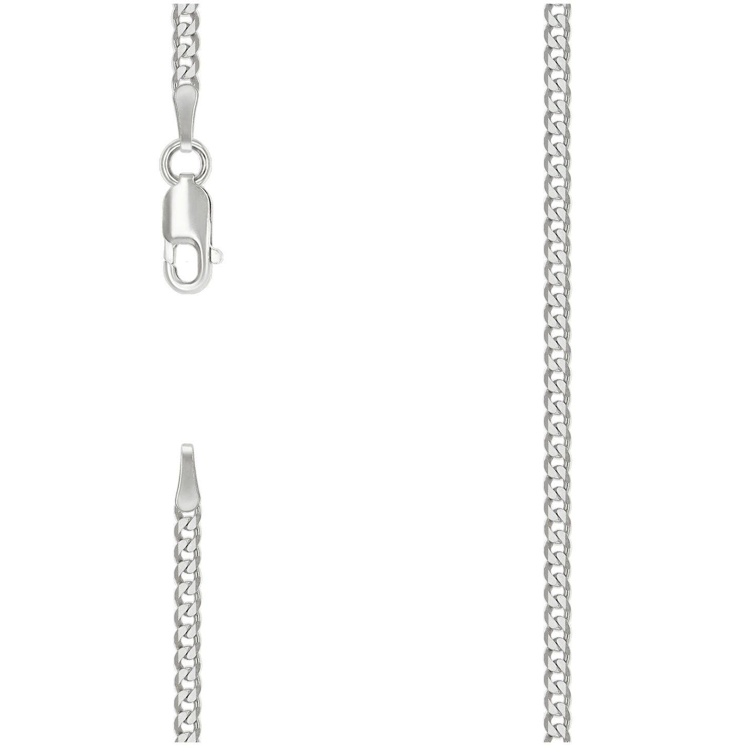Sterling Silver Solid Super Flat Cuban Chain