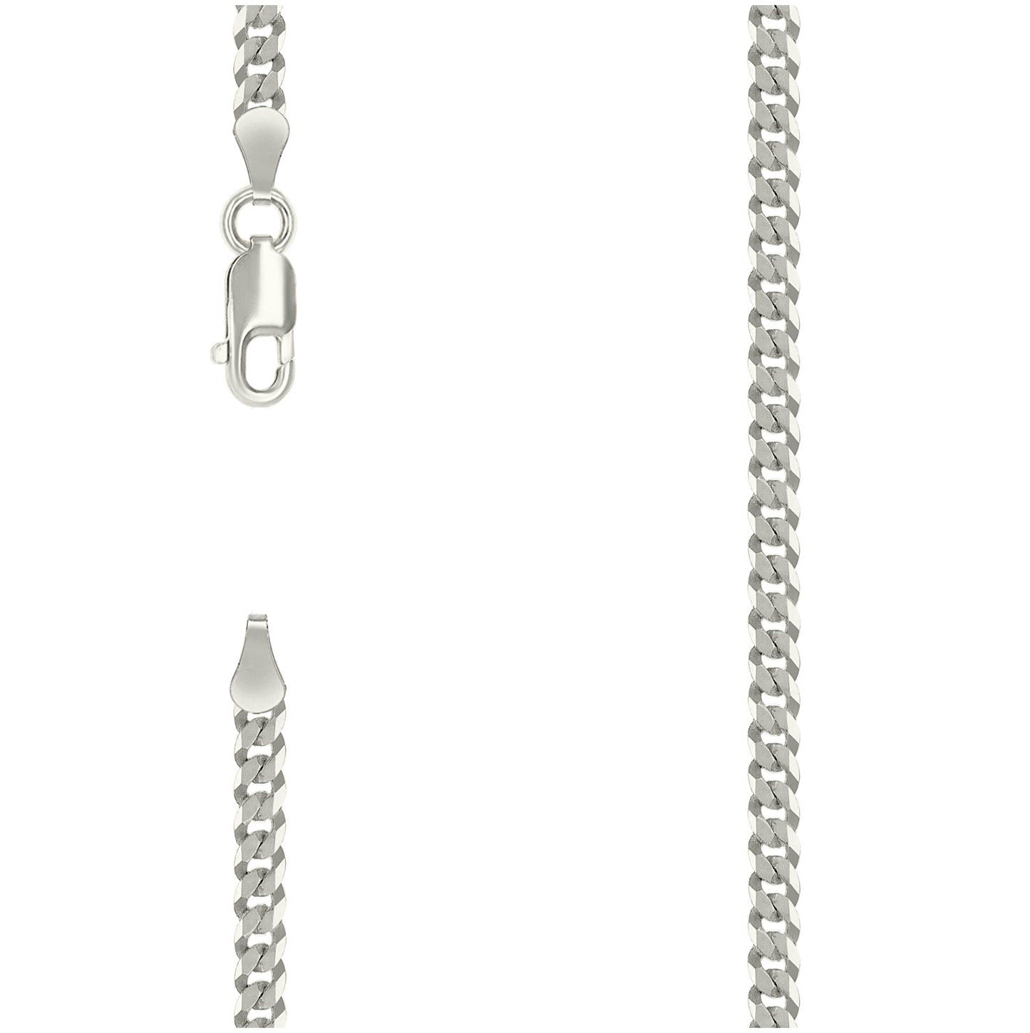 Sterling Silver Solid Super Flat Cuban Chain