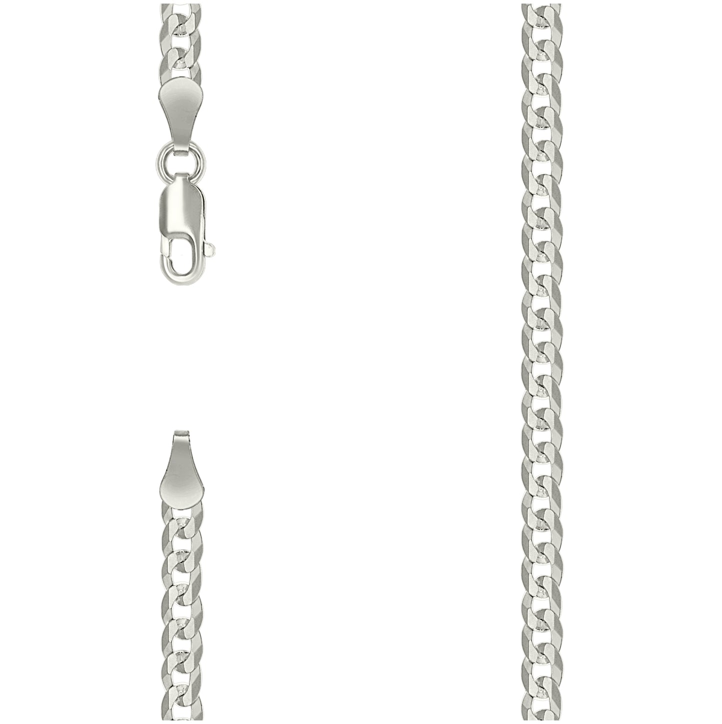 Sterling Silver Solid Super Flat Cuban Chain
