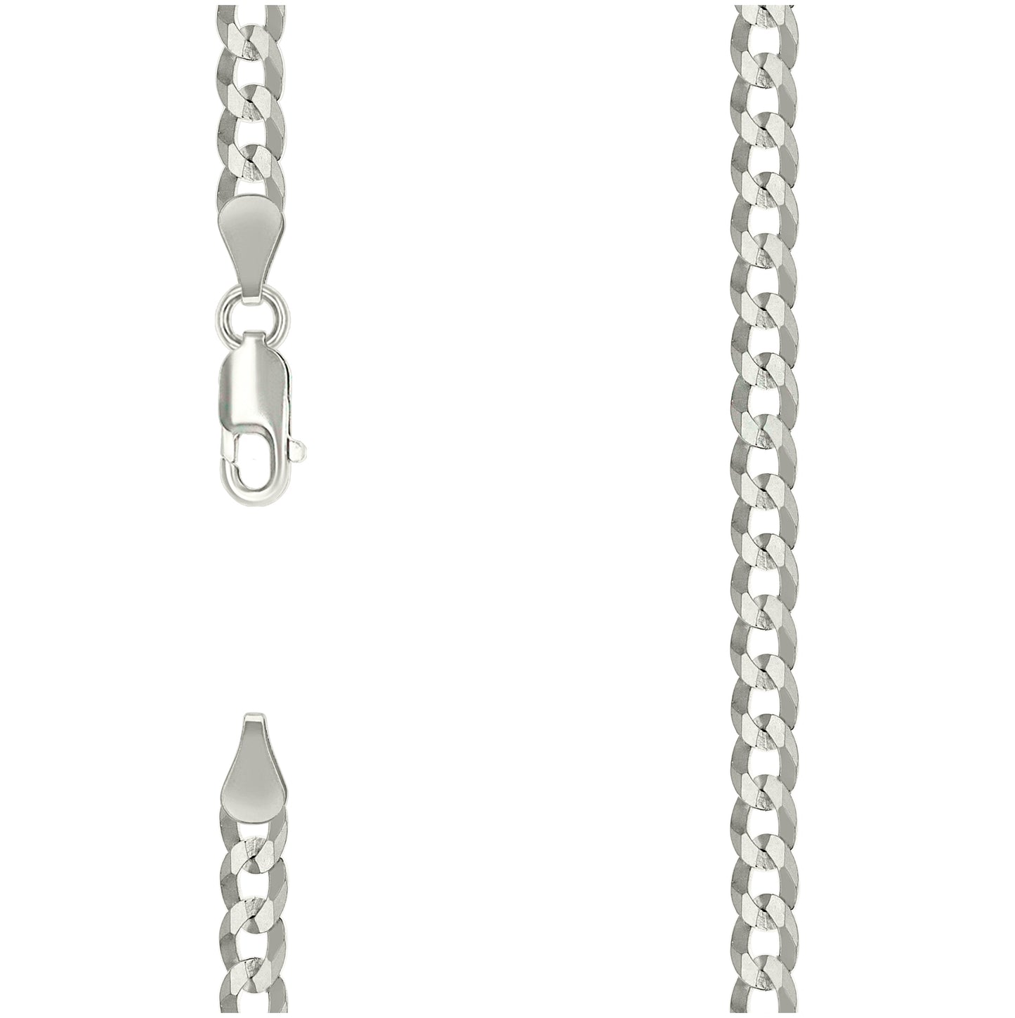Sterling Silver Solid Super Flat Cuban Chain