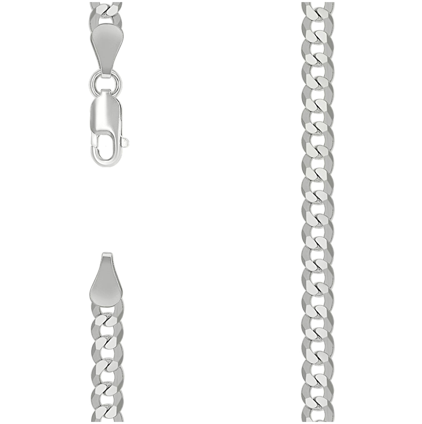 Sterling Silver Solid Super Flat Cuban Chain
