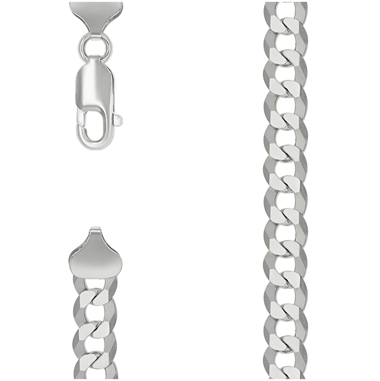 Sterling Silver Solid Super Flat Cuban Chain
