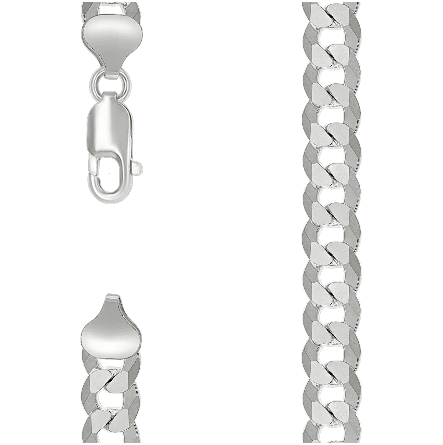 Sterling Silver Solid Super Flat Cuban Chain