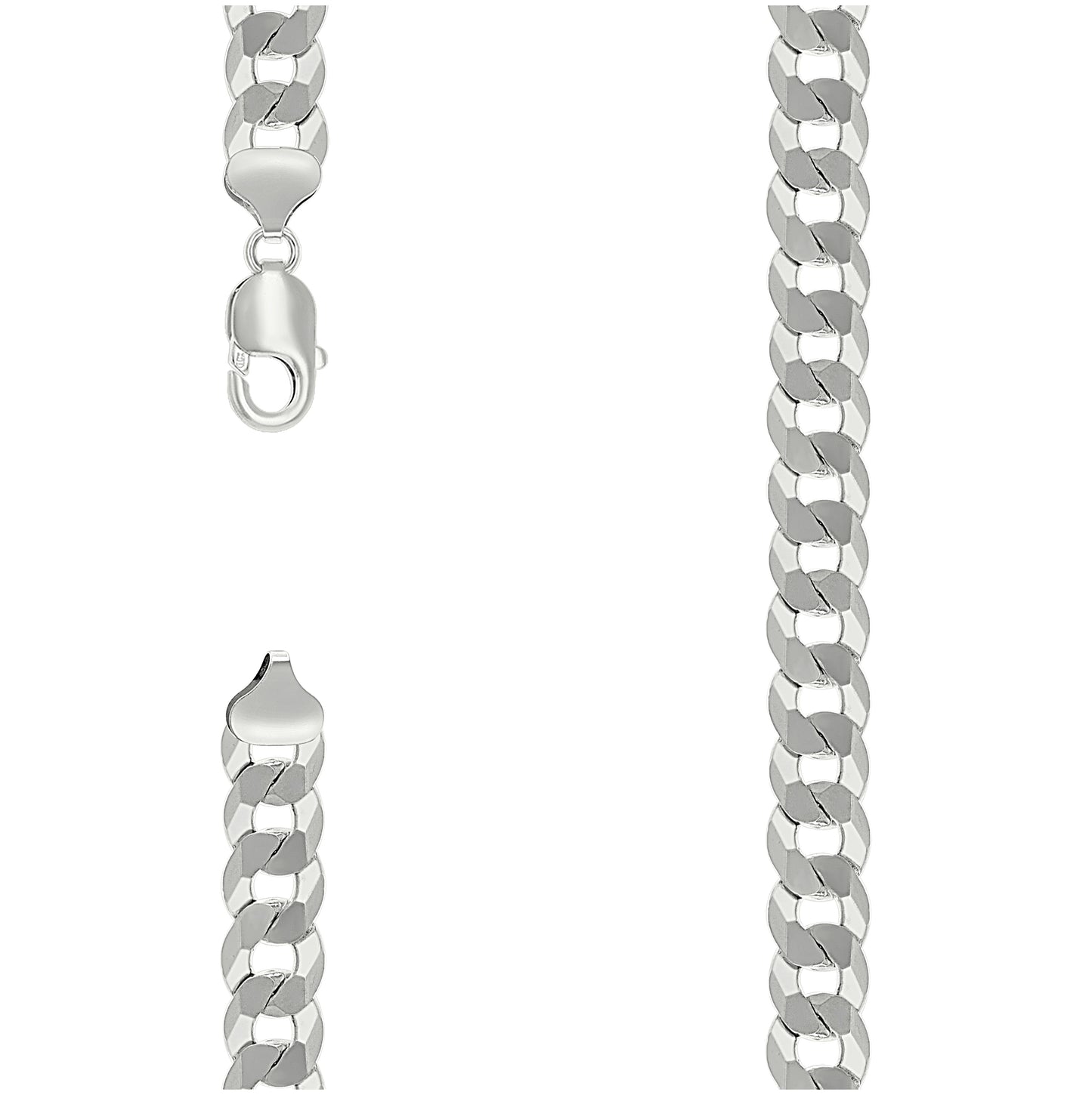 Sterling Silver Solid Super Flat Cuban Chain